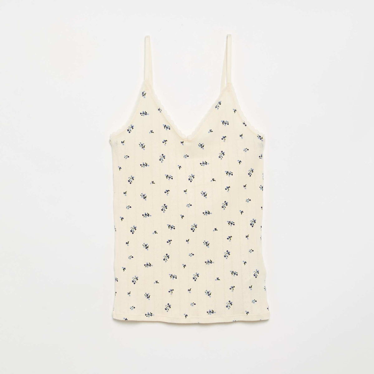 Pack of 2 Printed Pointelle Tank Tops WHITE