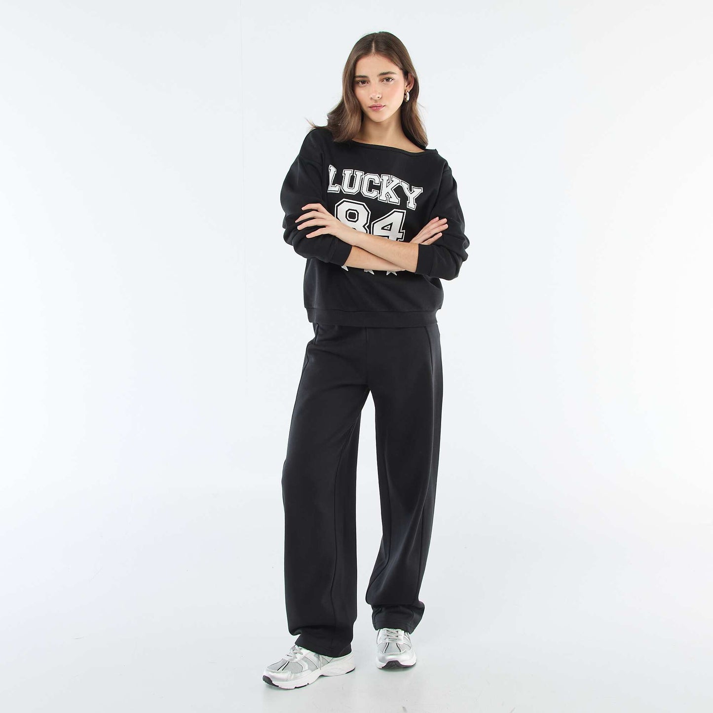 Barrel Leg Joggers BLACK
