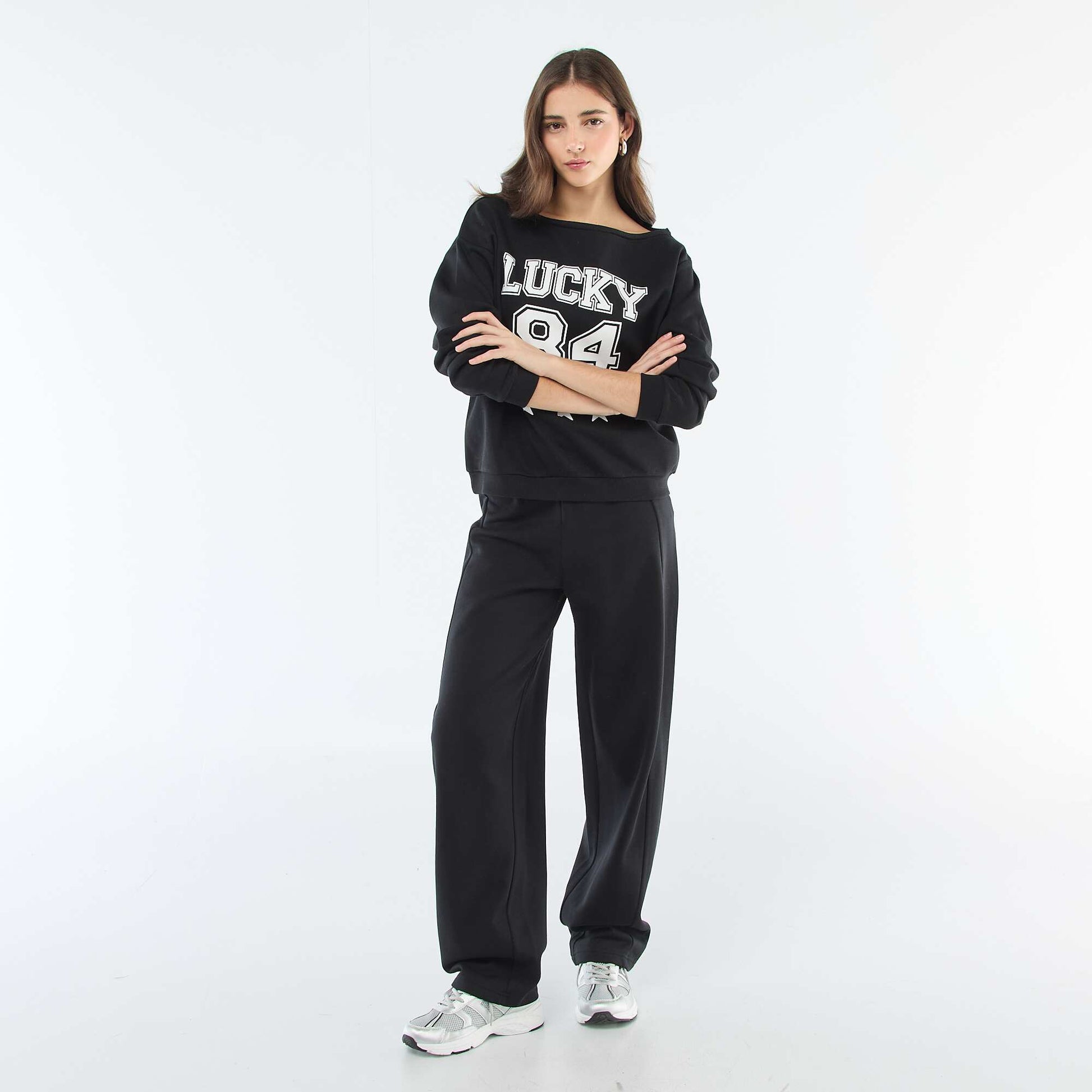 Barrel Leg Joggers BLACK