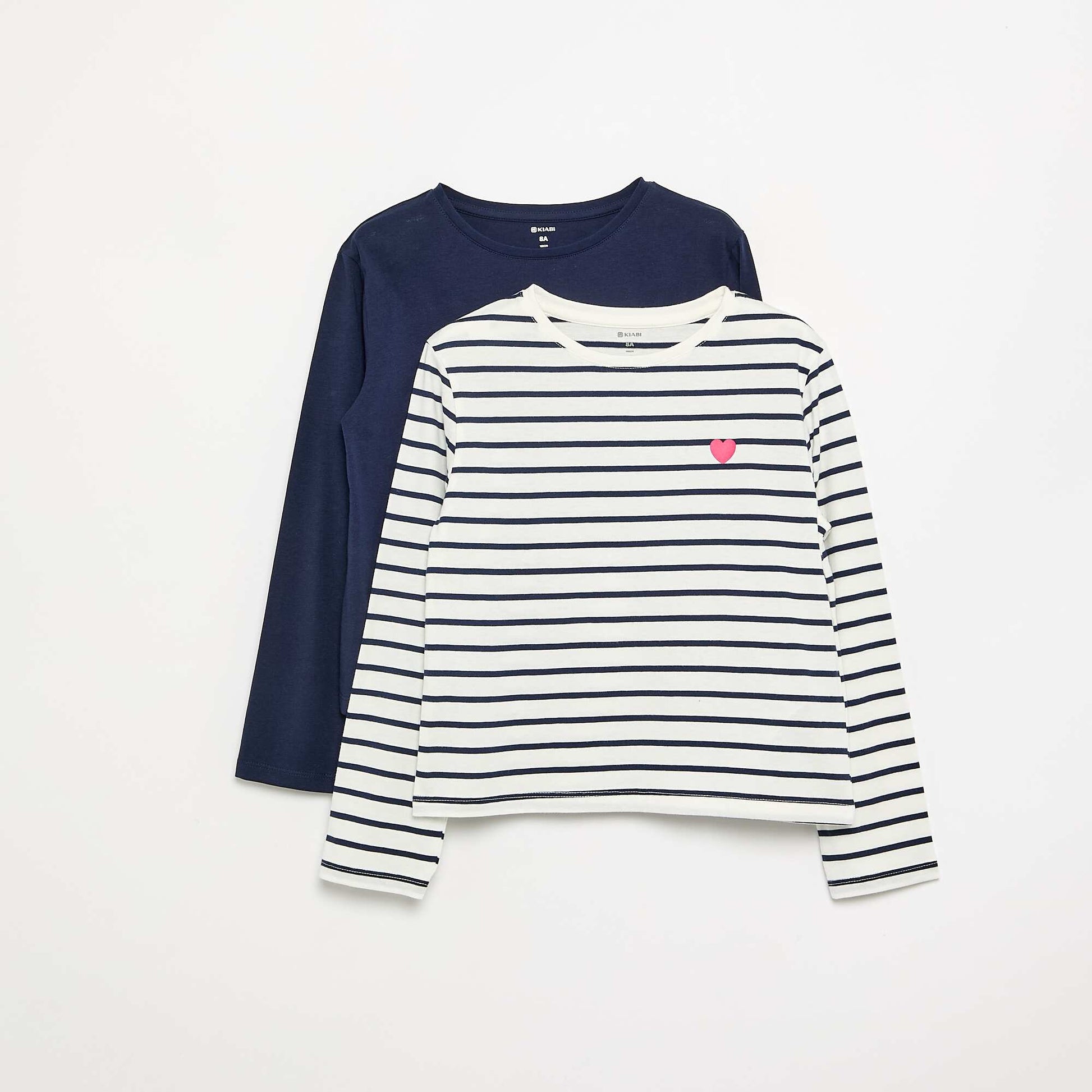 2-Pack Long-Sleeved T-shirts WHITE