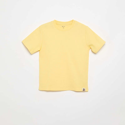 Waffle-Knit T-shirt WHITE