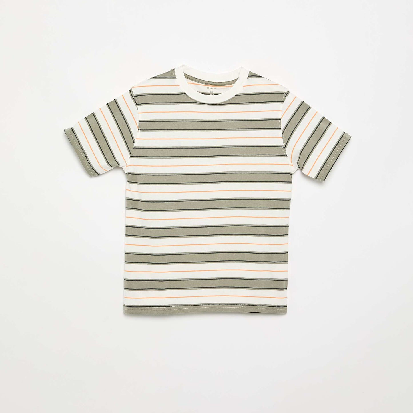 Striped short-sleeved T-shirt WHITE