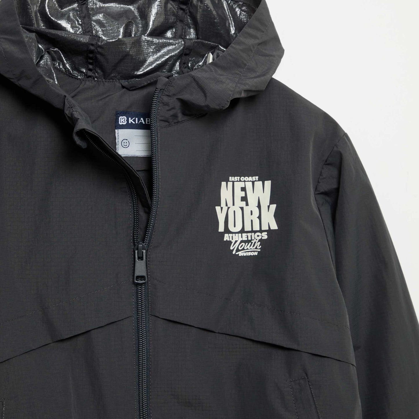 Hooded Windbreaker Jacket BLACK