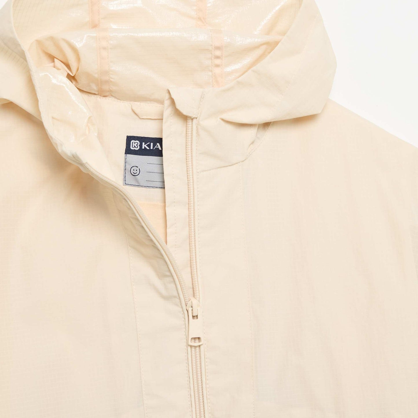 Hooded Windbreaker Jacket BEIGE