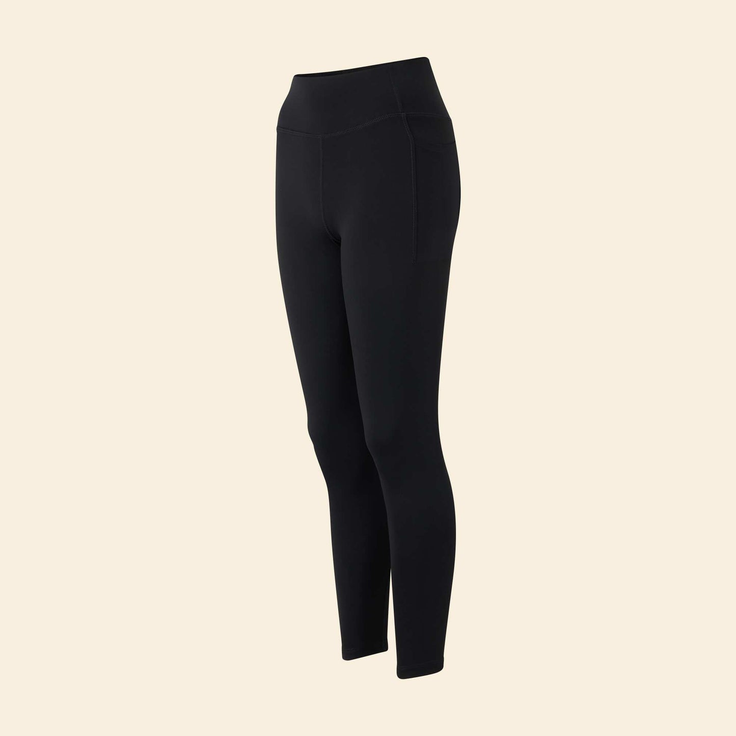 Sports leggings with pockets BLACK