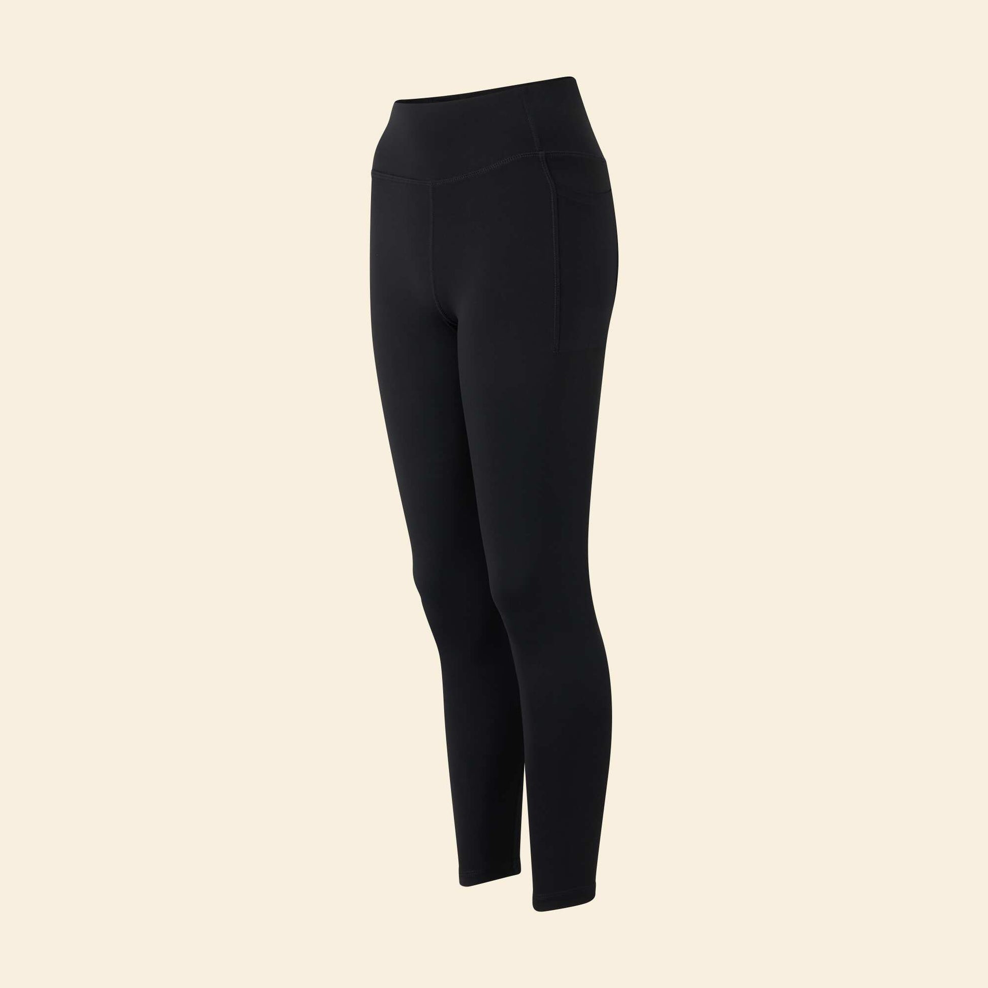 Sports leggings with pockets BLACK