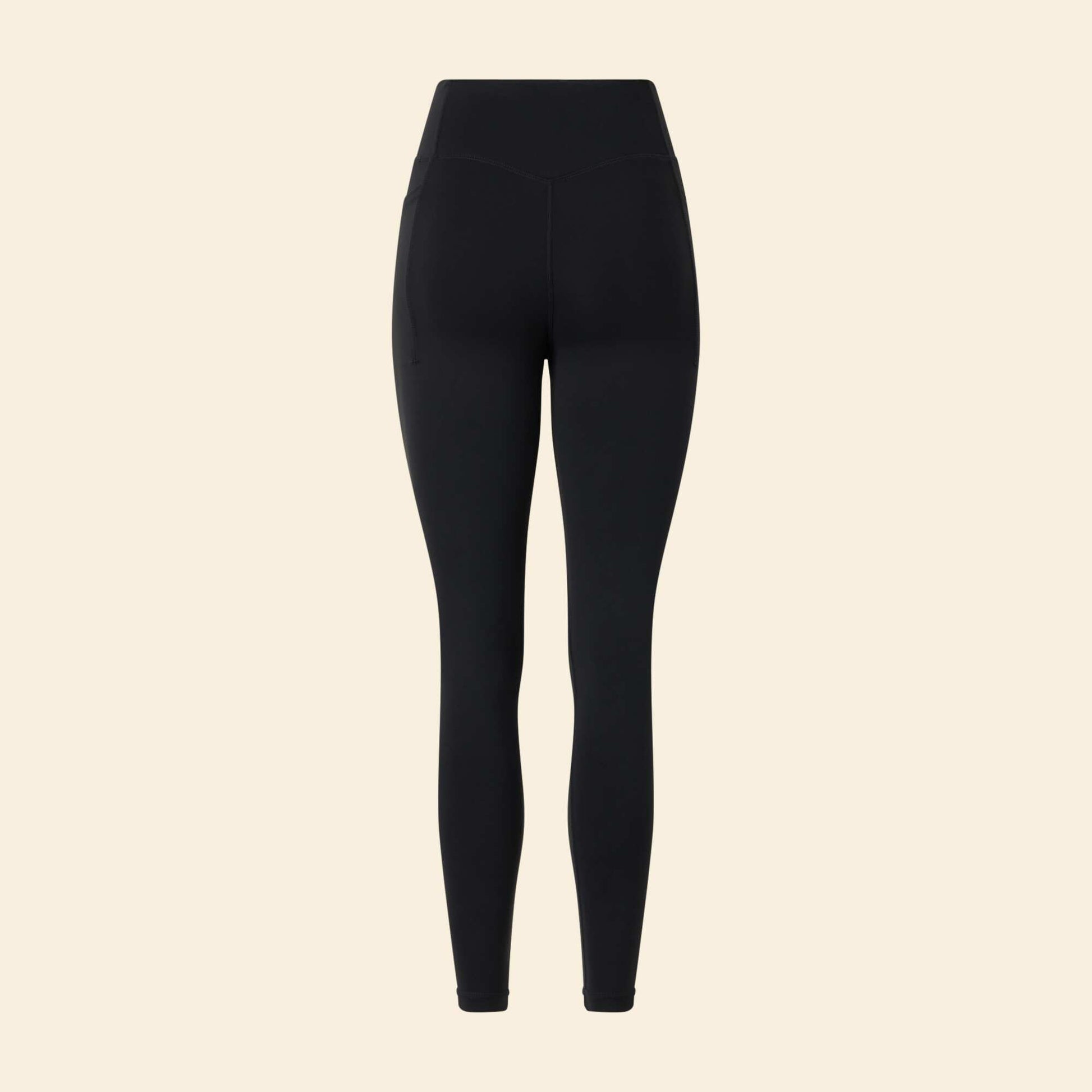 Sports leggings with pockets BLACK