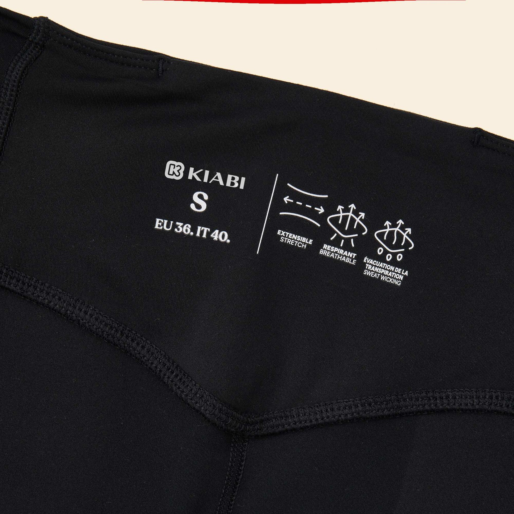 Sports leggings with pockets BLACK