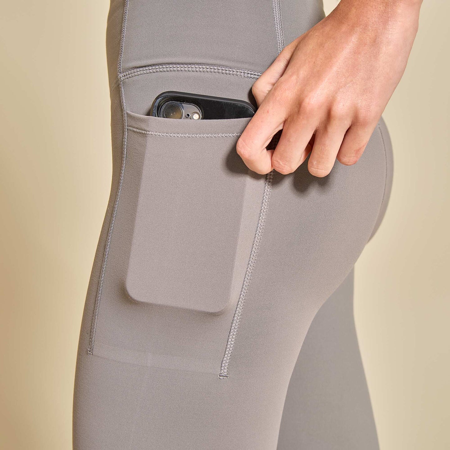 Sports leggings with pockets GREY