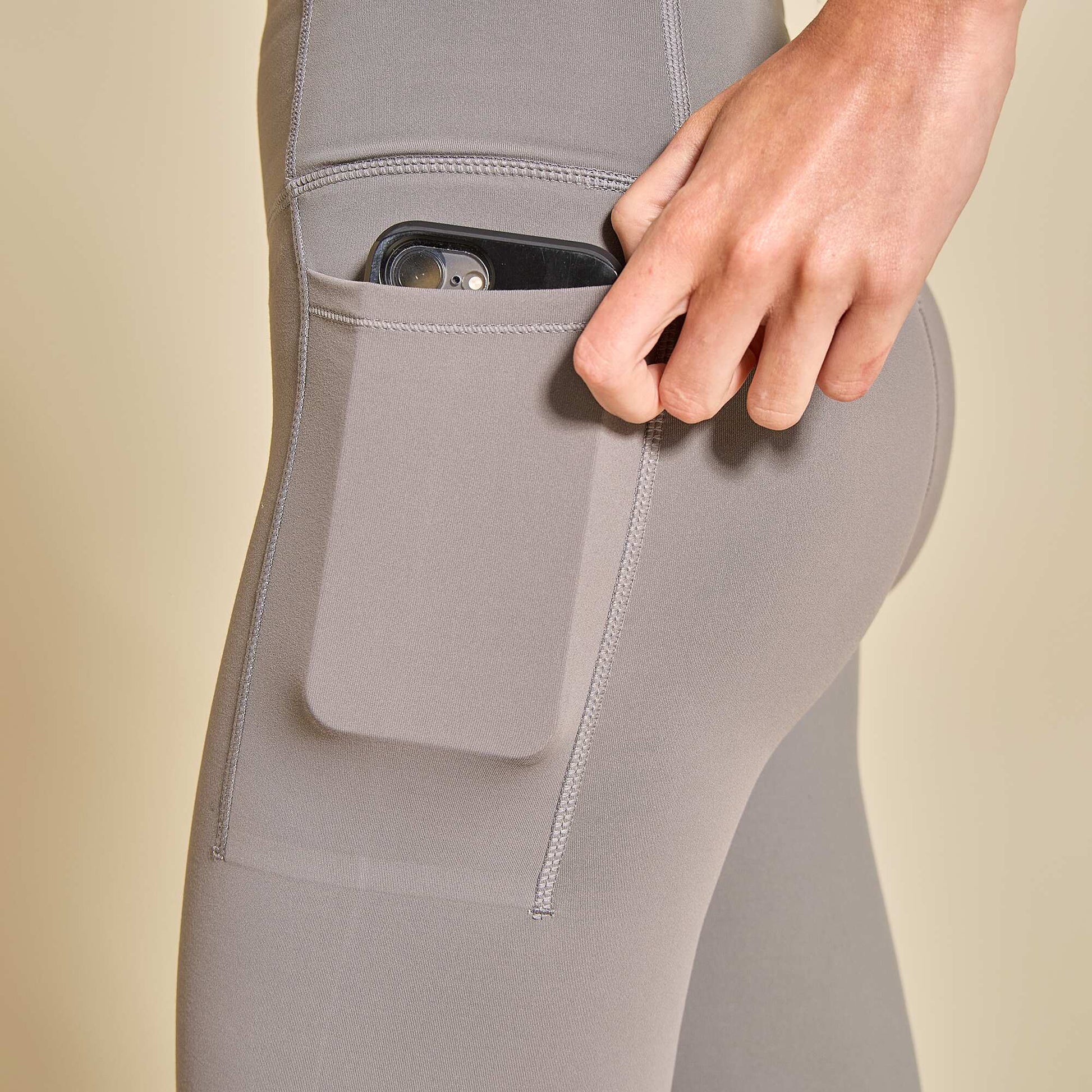Sports leggings with pockets GREY