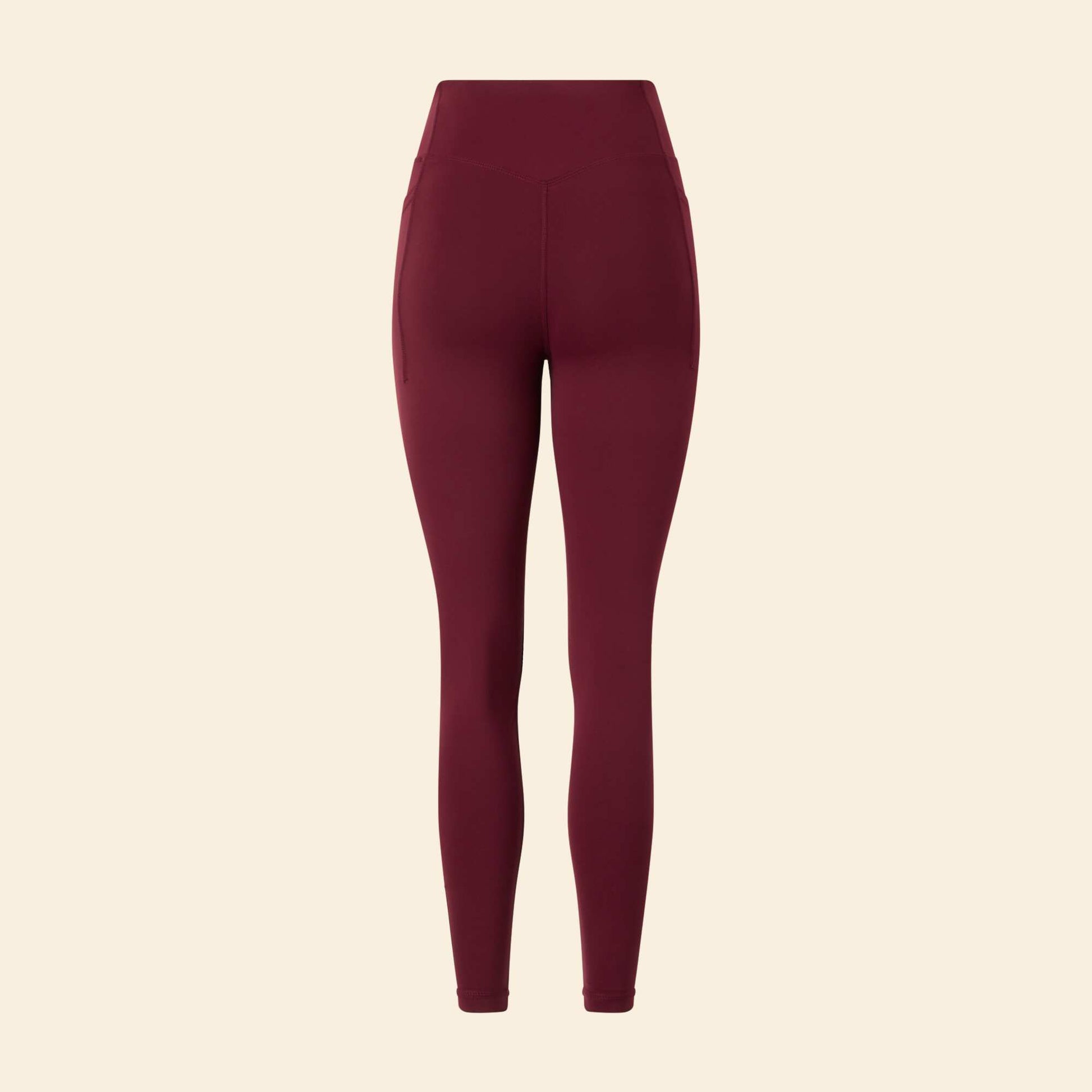 Sports leggings with pockets RED