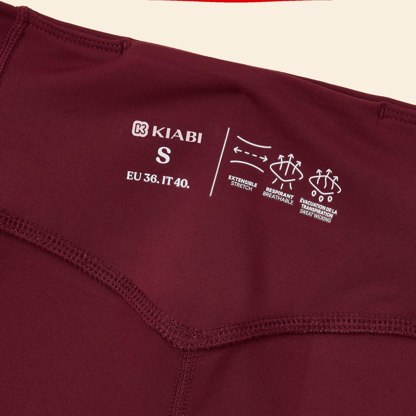 Sports leggings with pockets RED