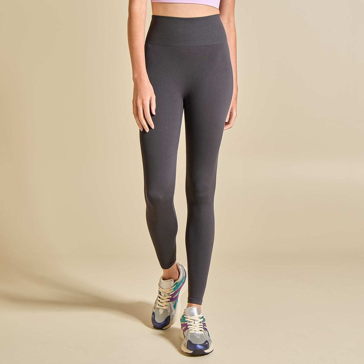 Ribbed Sports Leggings BLACK