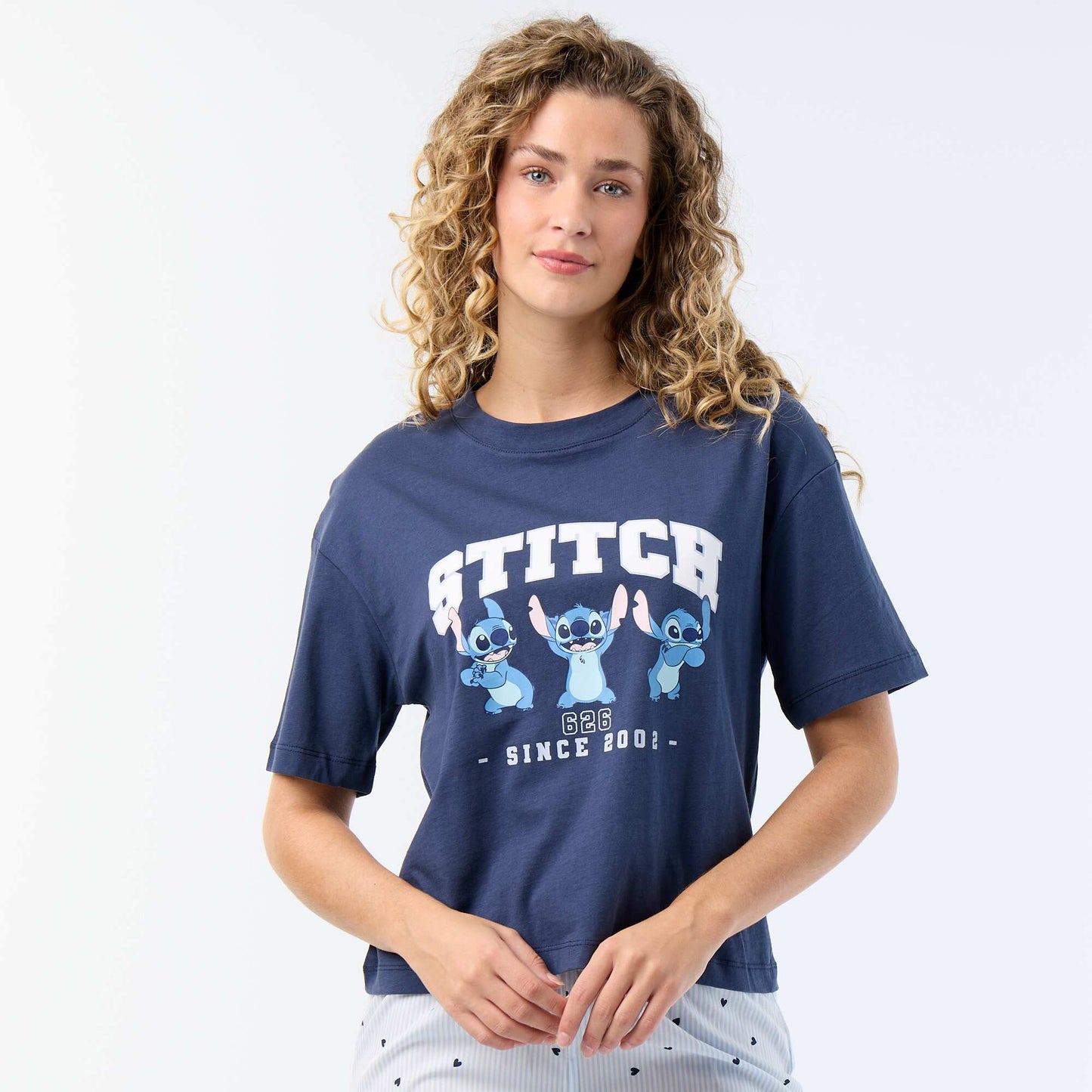 Long 'Stitch' pajamas - 2 pieces BLUE