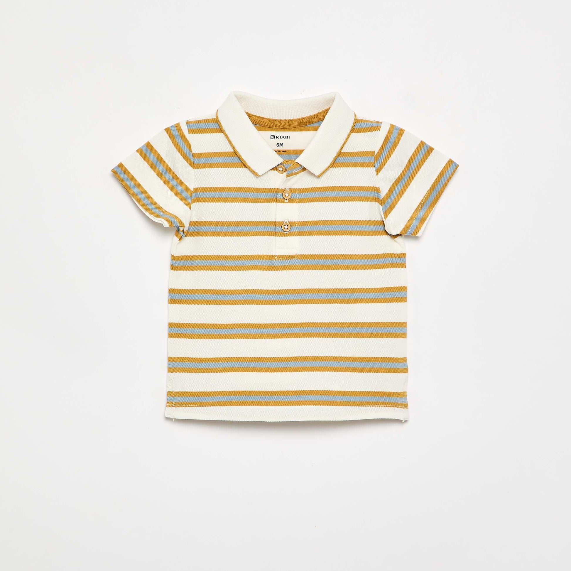 Piqué cotton polo WHITE