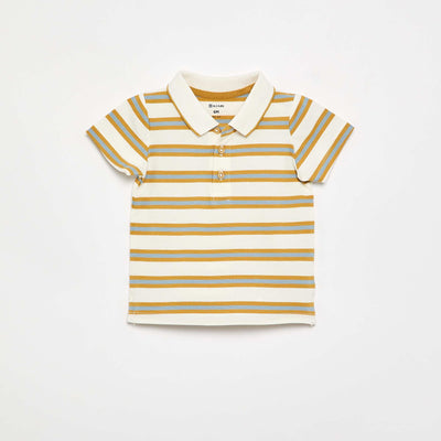 Piqué cotton polo WHITE