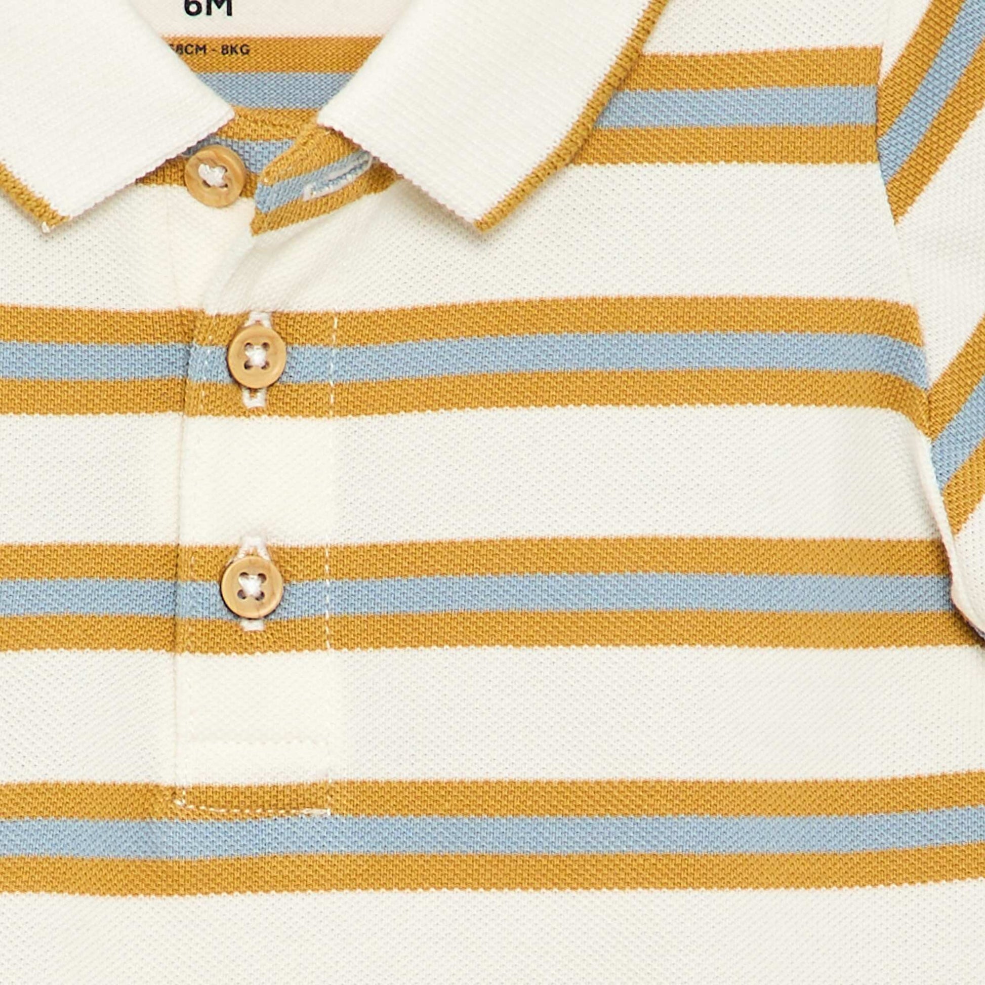 Piqué cotton polo WHITE