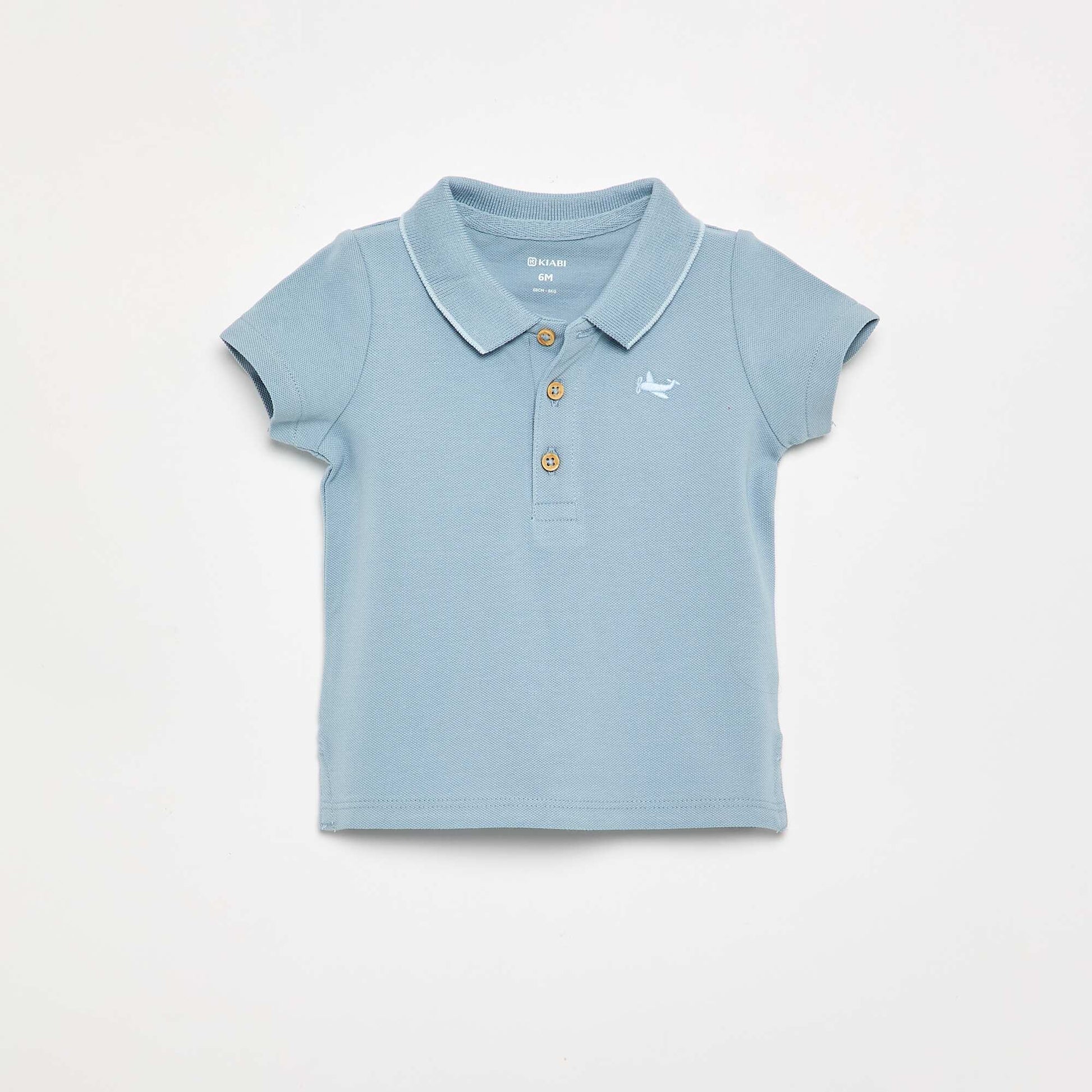 Piqué cotton polo BLUE