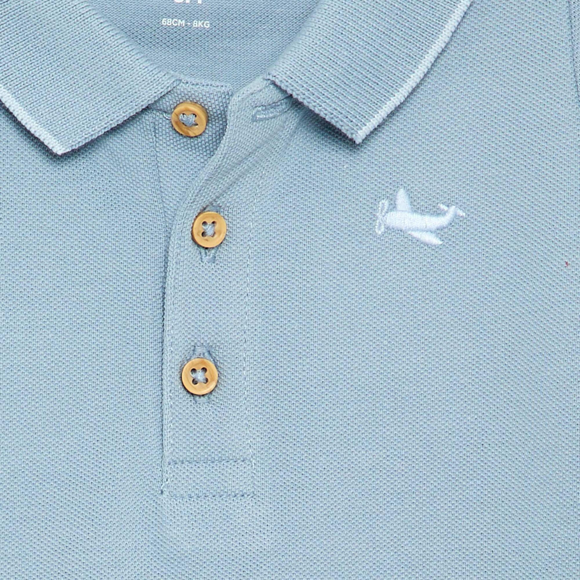 Piqué cotton polo BLUE
