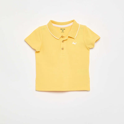 Piqué cotton polo YELLOW
