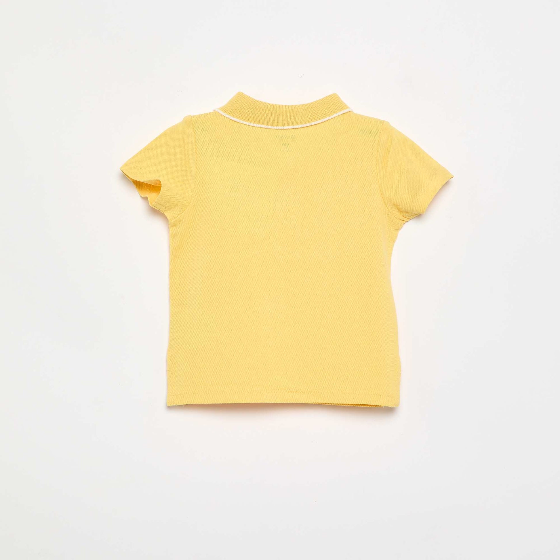 Piqué cotton polo YELLOW