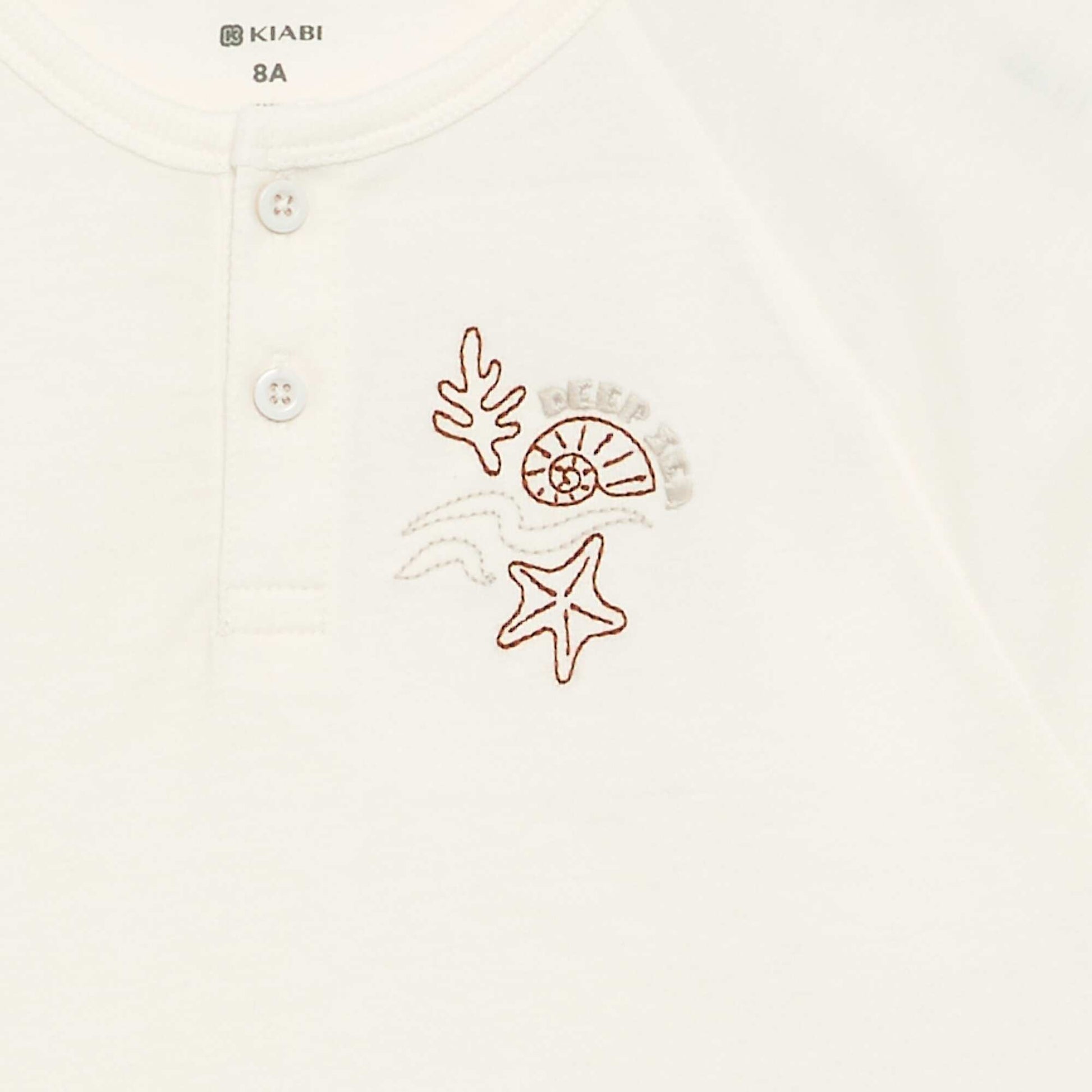 Embroidered Short-Sleeved T-shirt WHITE