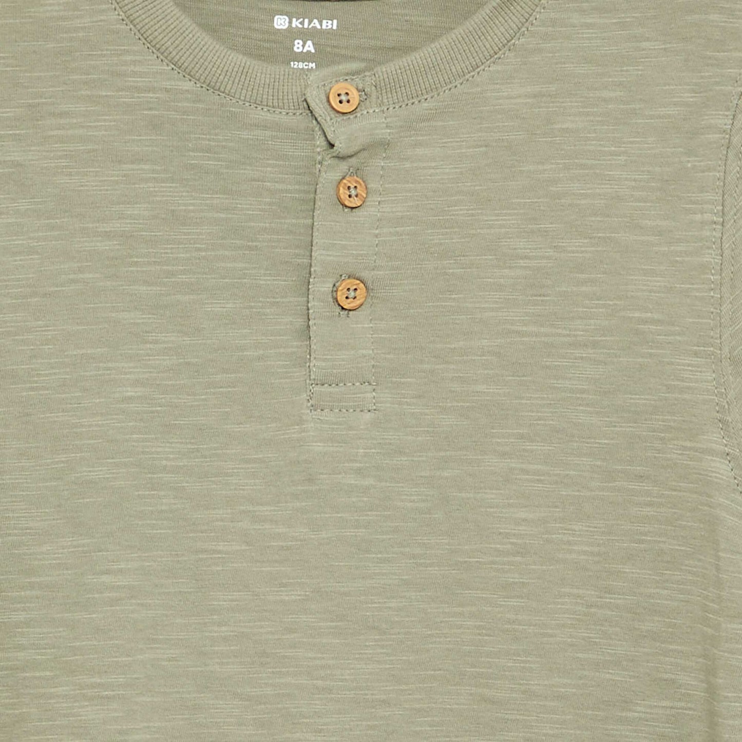 Basic Henley T-shirt GREEN