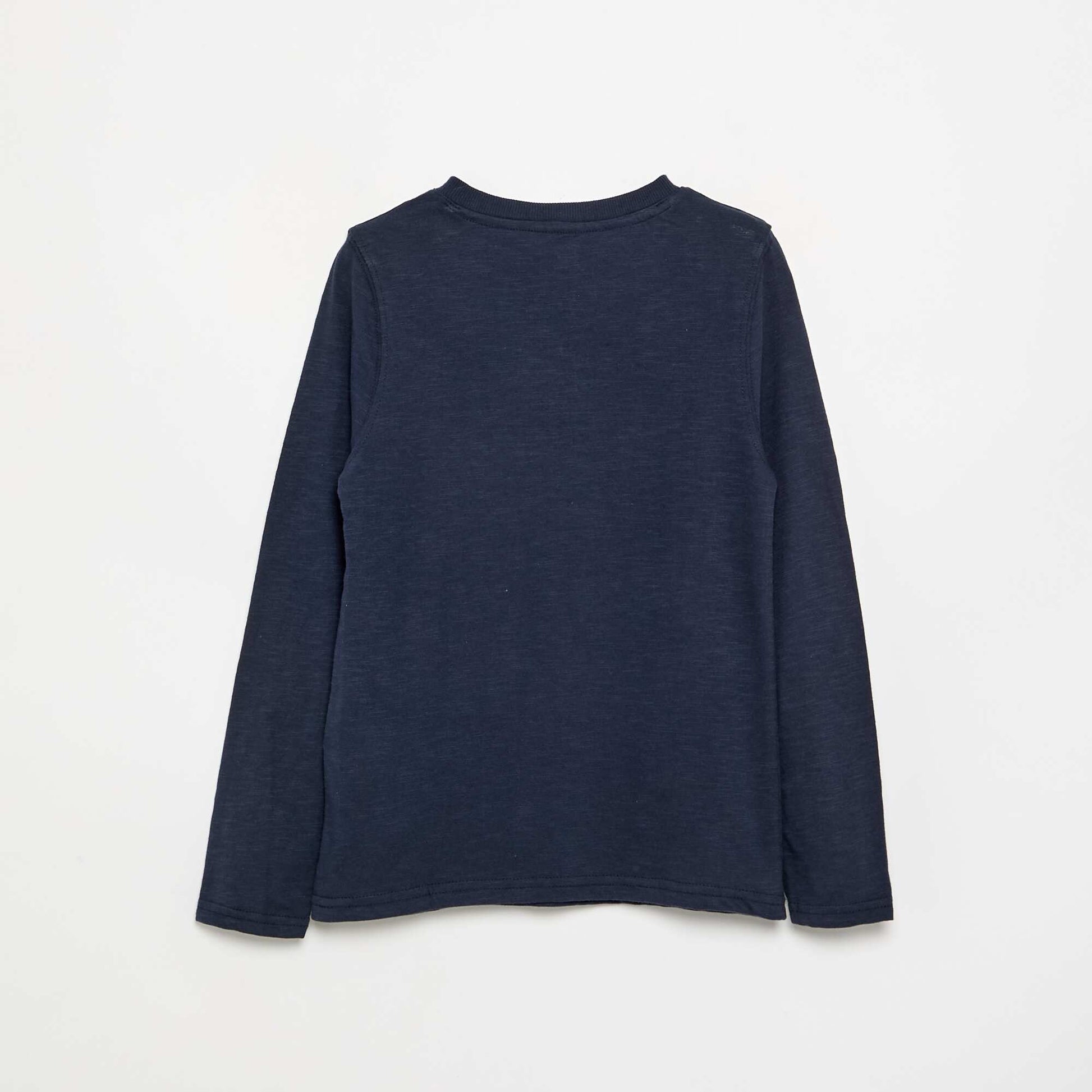 Basic Henley T-shirt BLUE