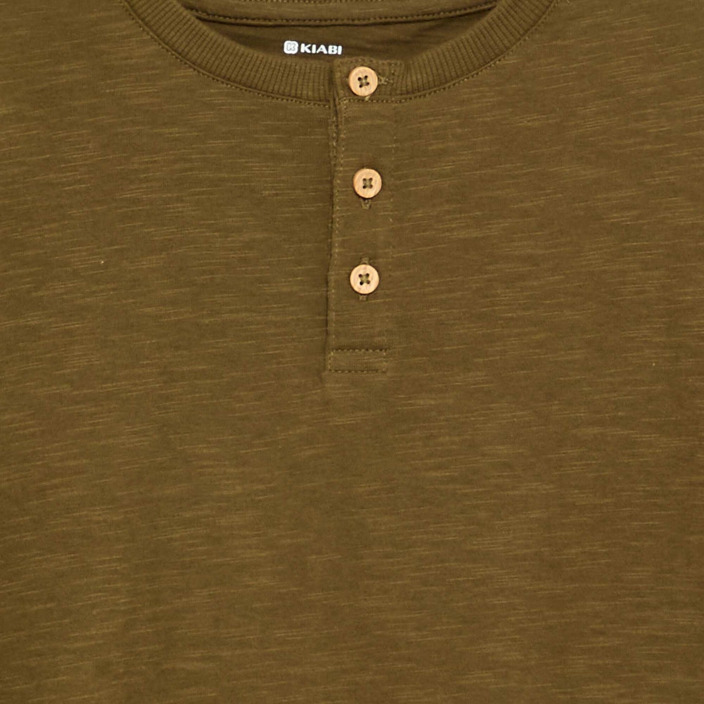Basic Henley T-shirt GREEN