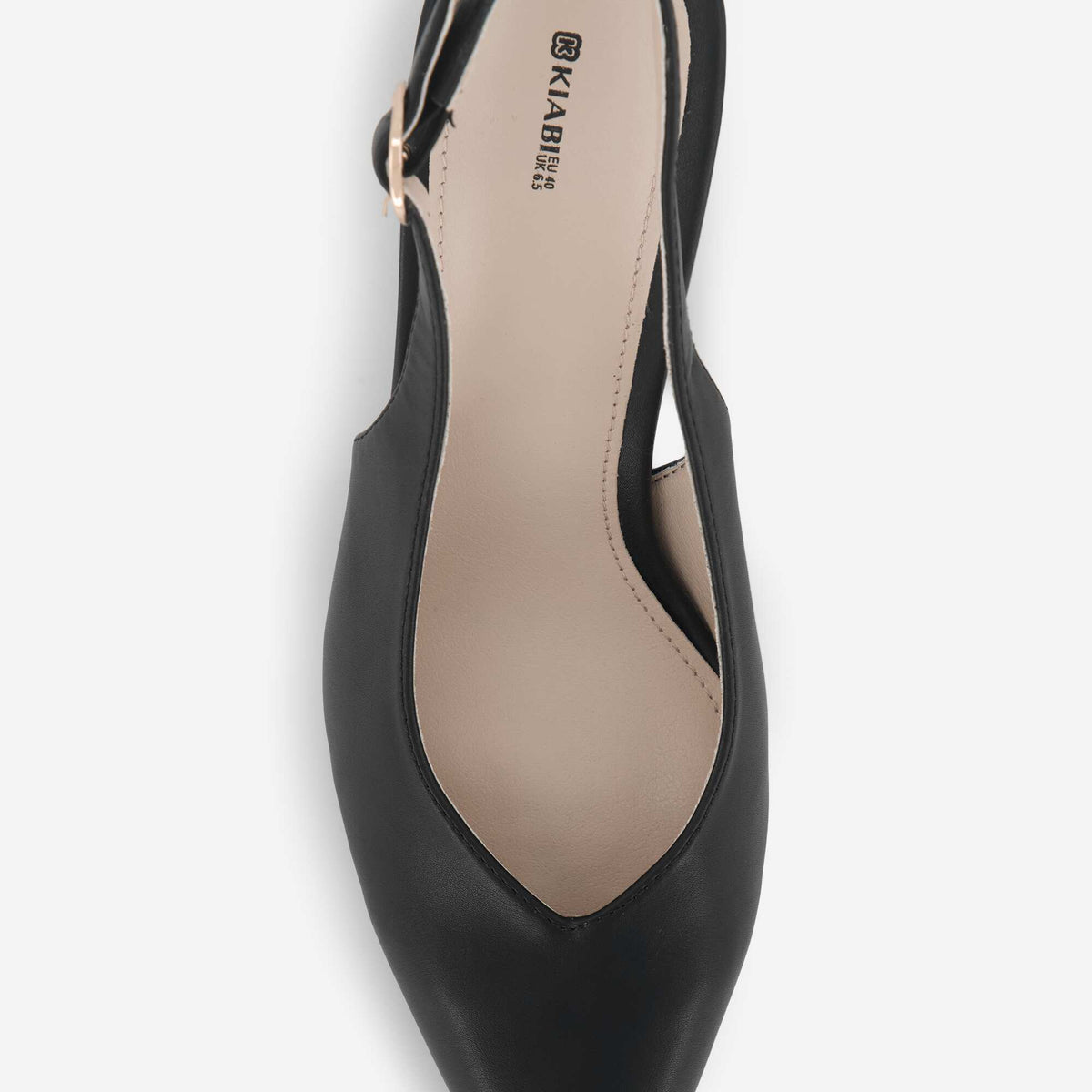 Pointed faux leather pumps BLACK