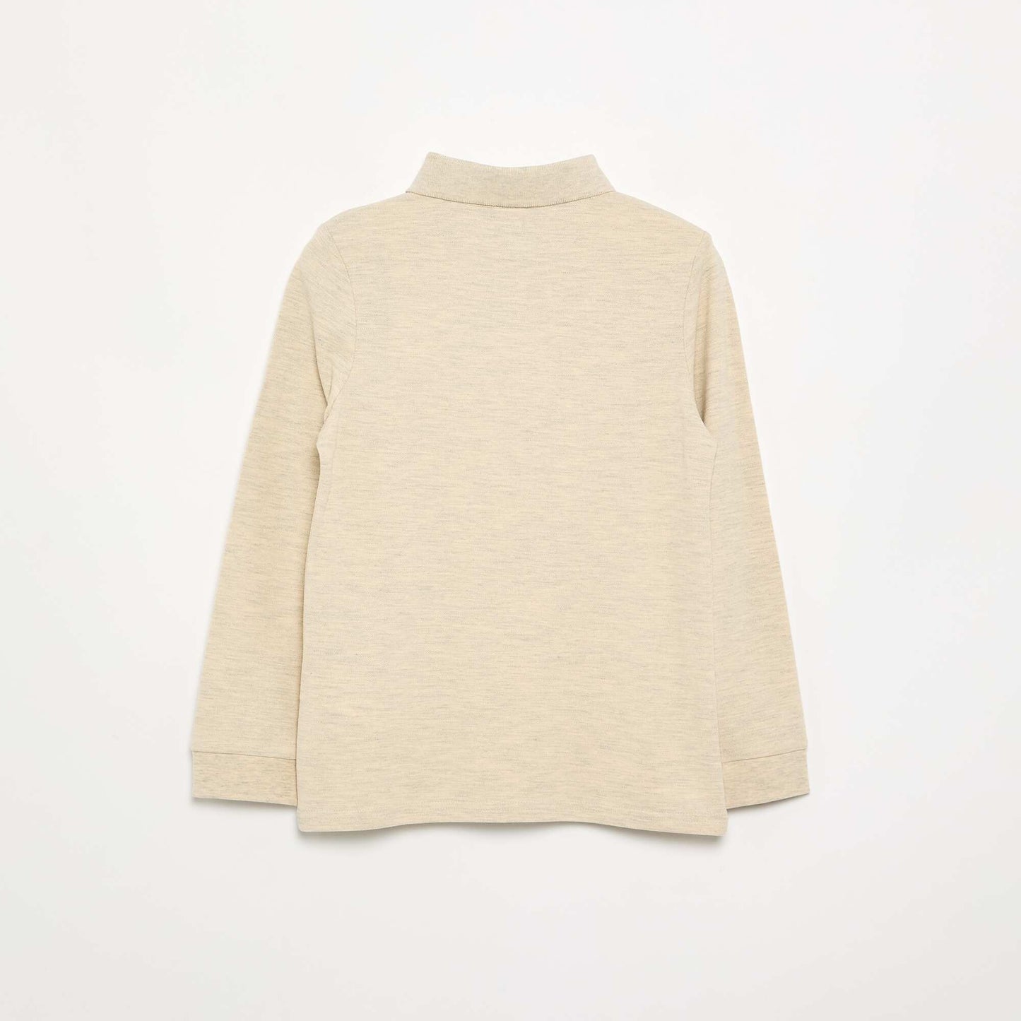 Long-sleeved polo shirt BEIGE