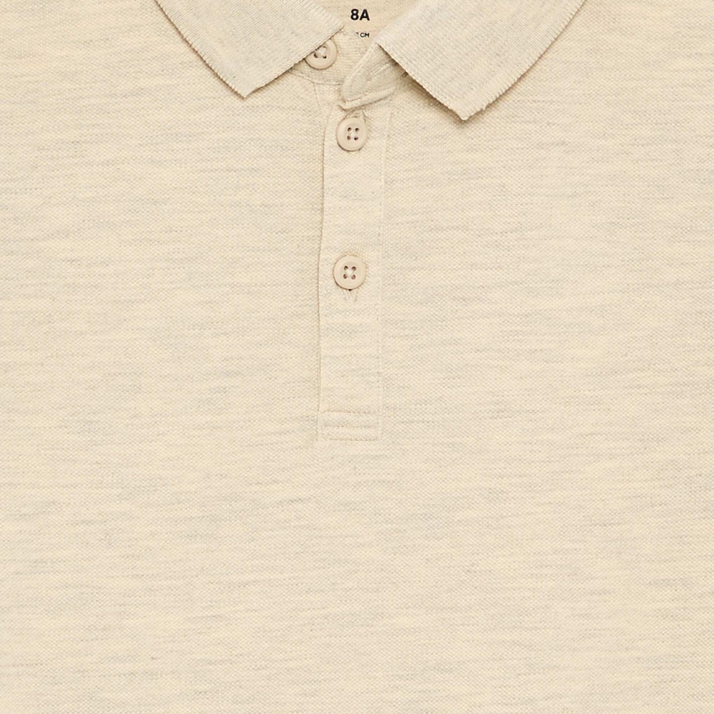 Long-sleeved polo shirt BEIGE