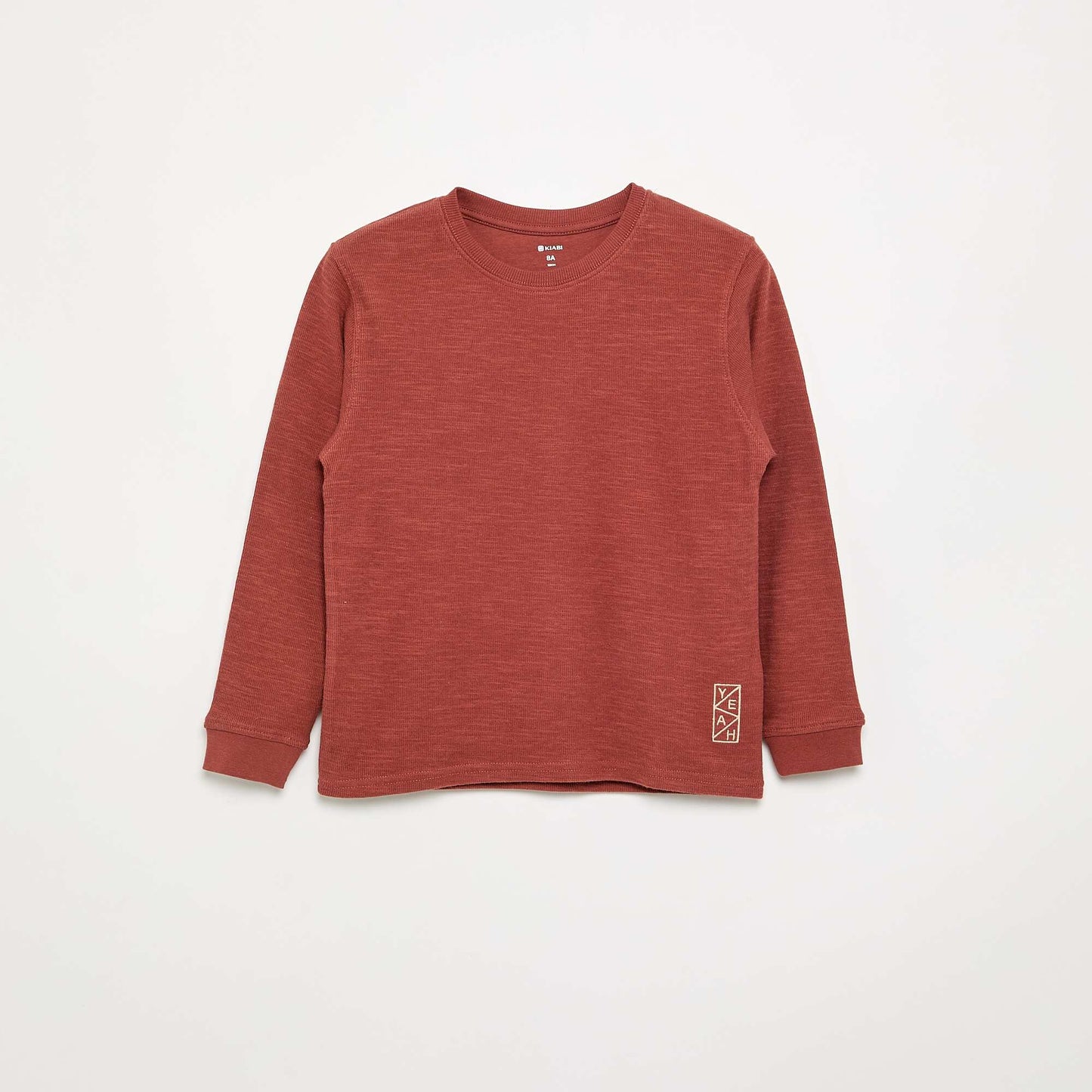 Plain long-sleeved sweater RED