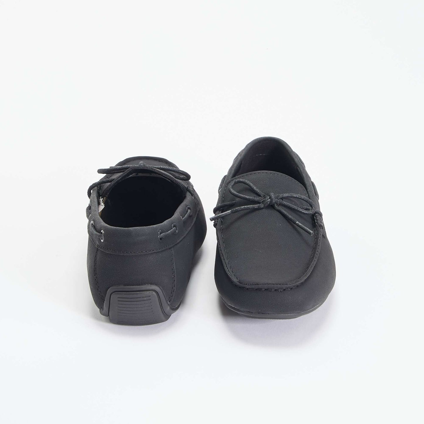 Plain Suedette Loafers BLACK