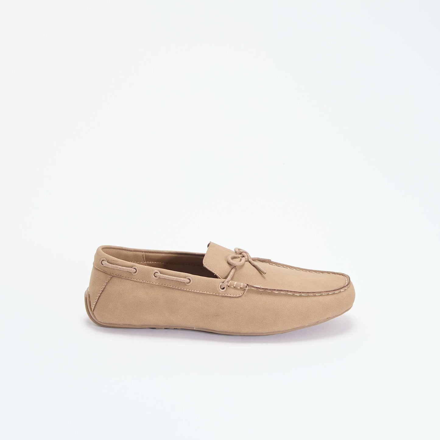 Plain Suedette Loafers BEIGE