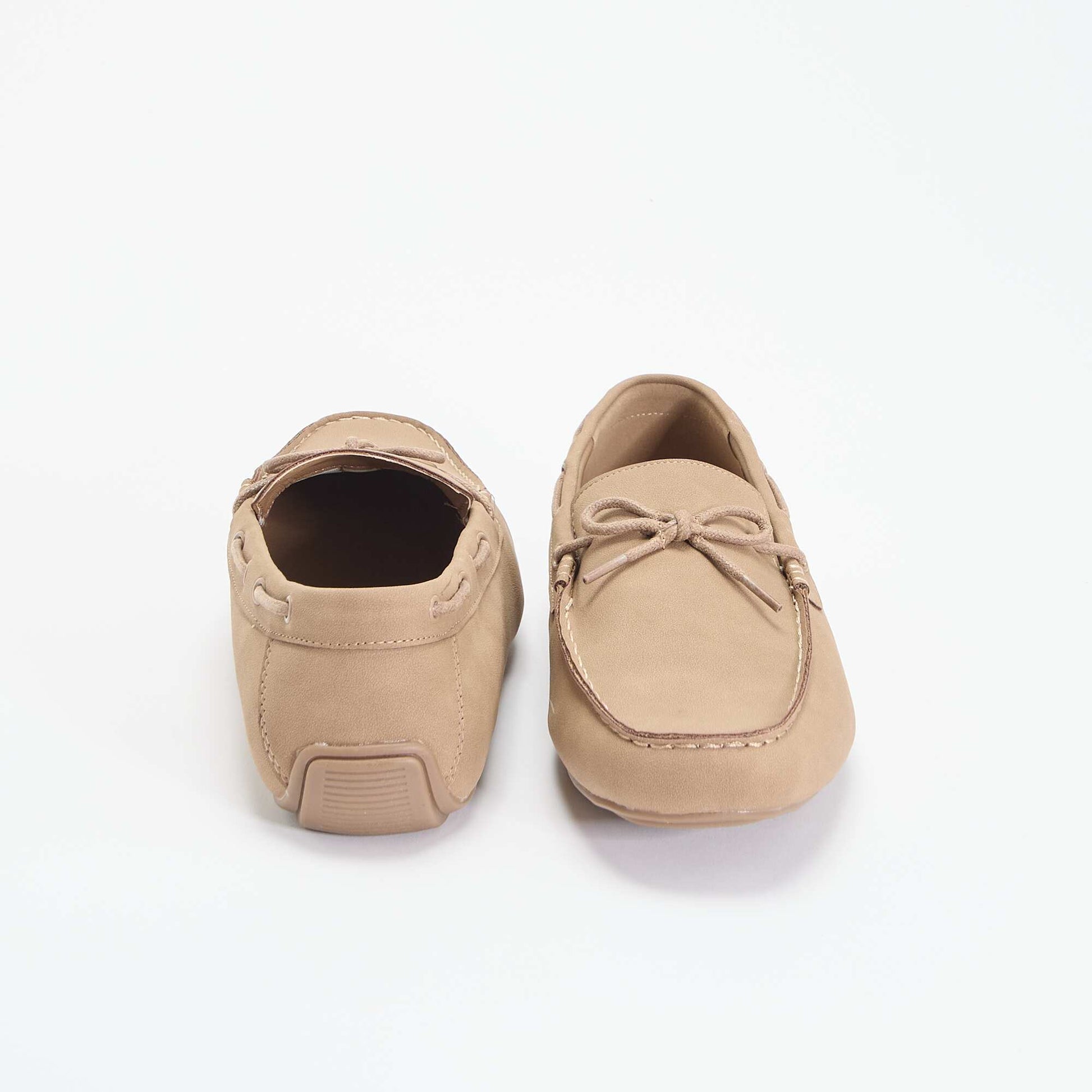 Plain Suedette Loafers BEIGE