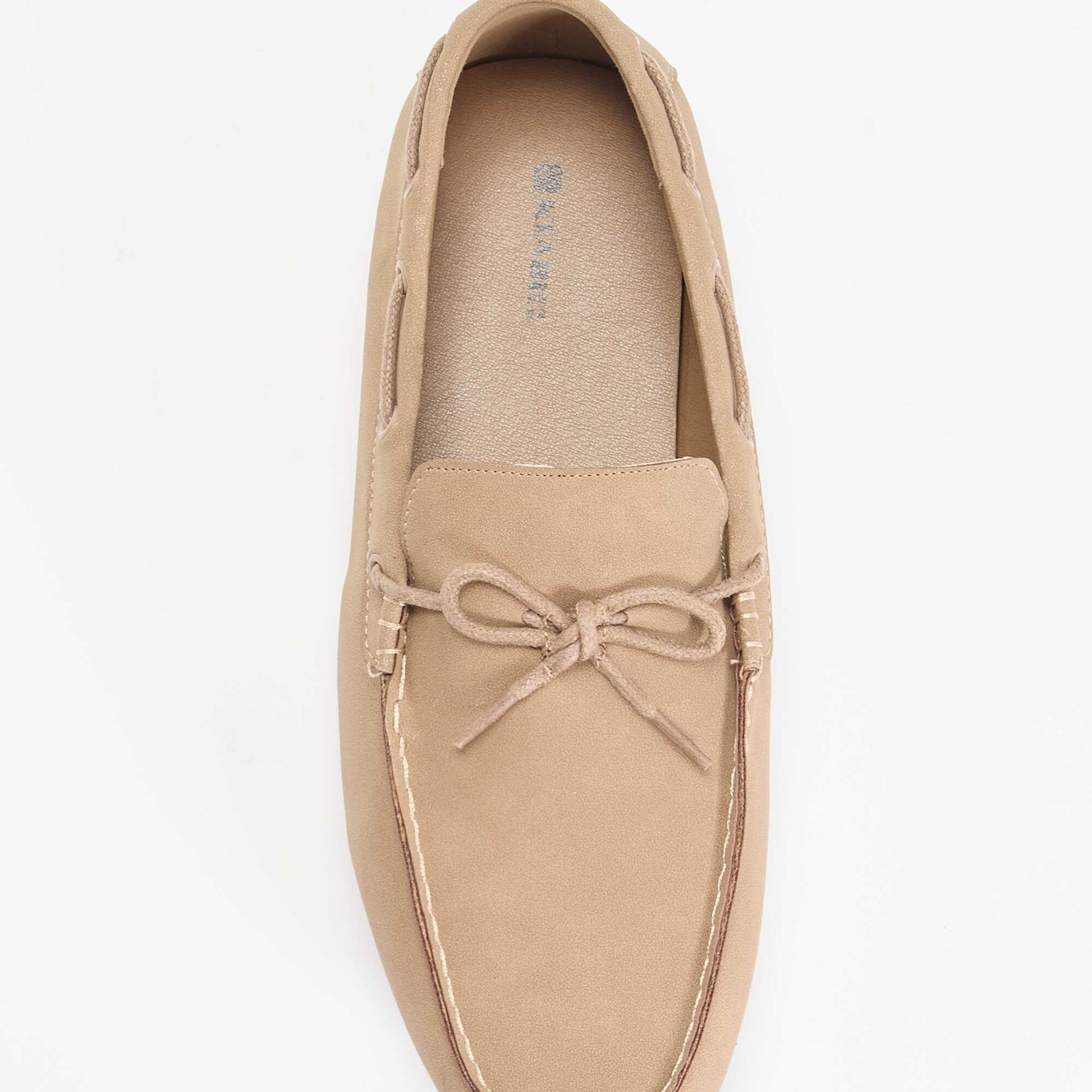 Plain Suedette Loafers BEIGE