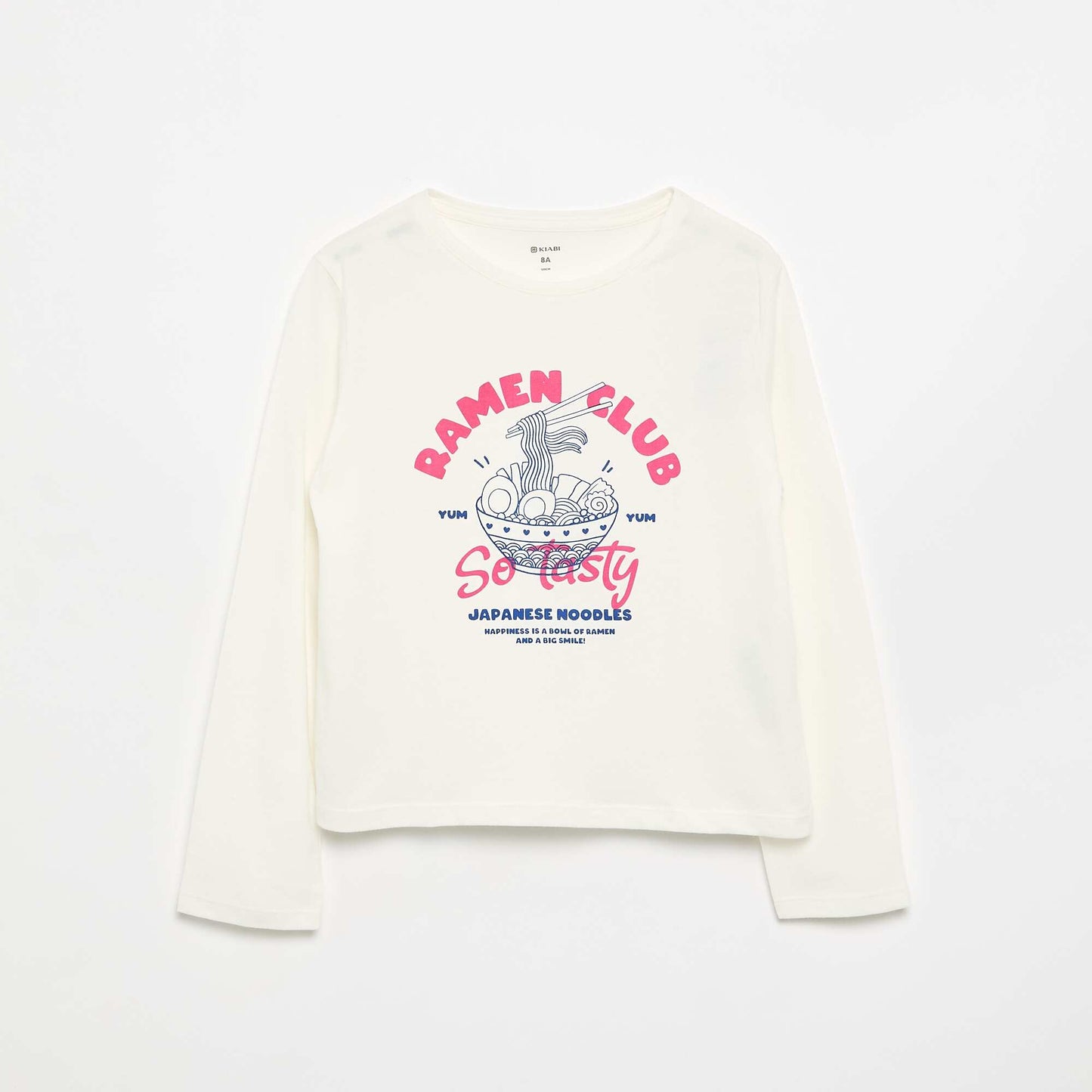 Long-sleeve printed T-shirt WHITE