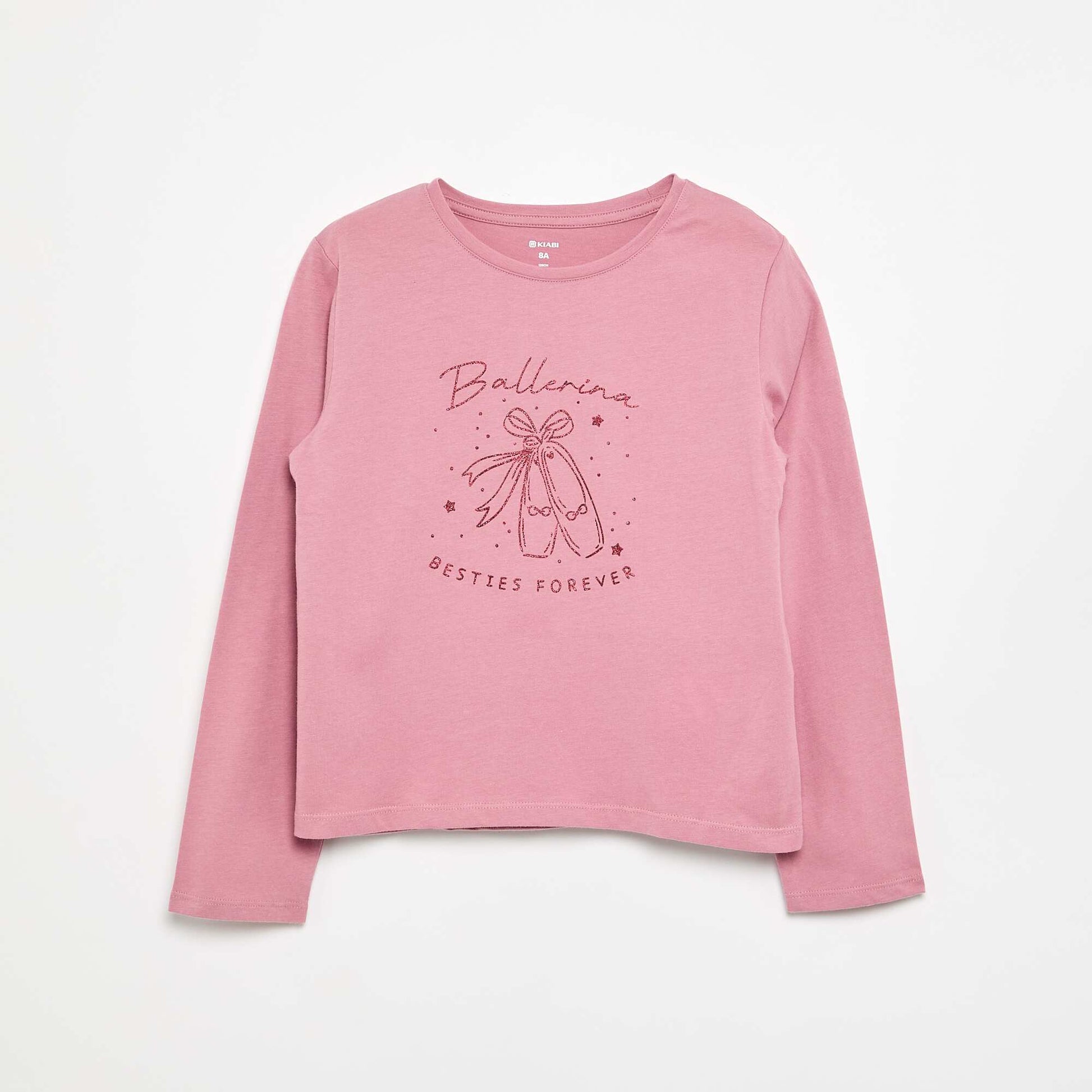 Long-sleeve printed T-shirt PINK