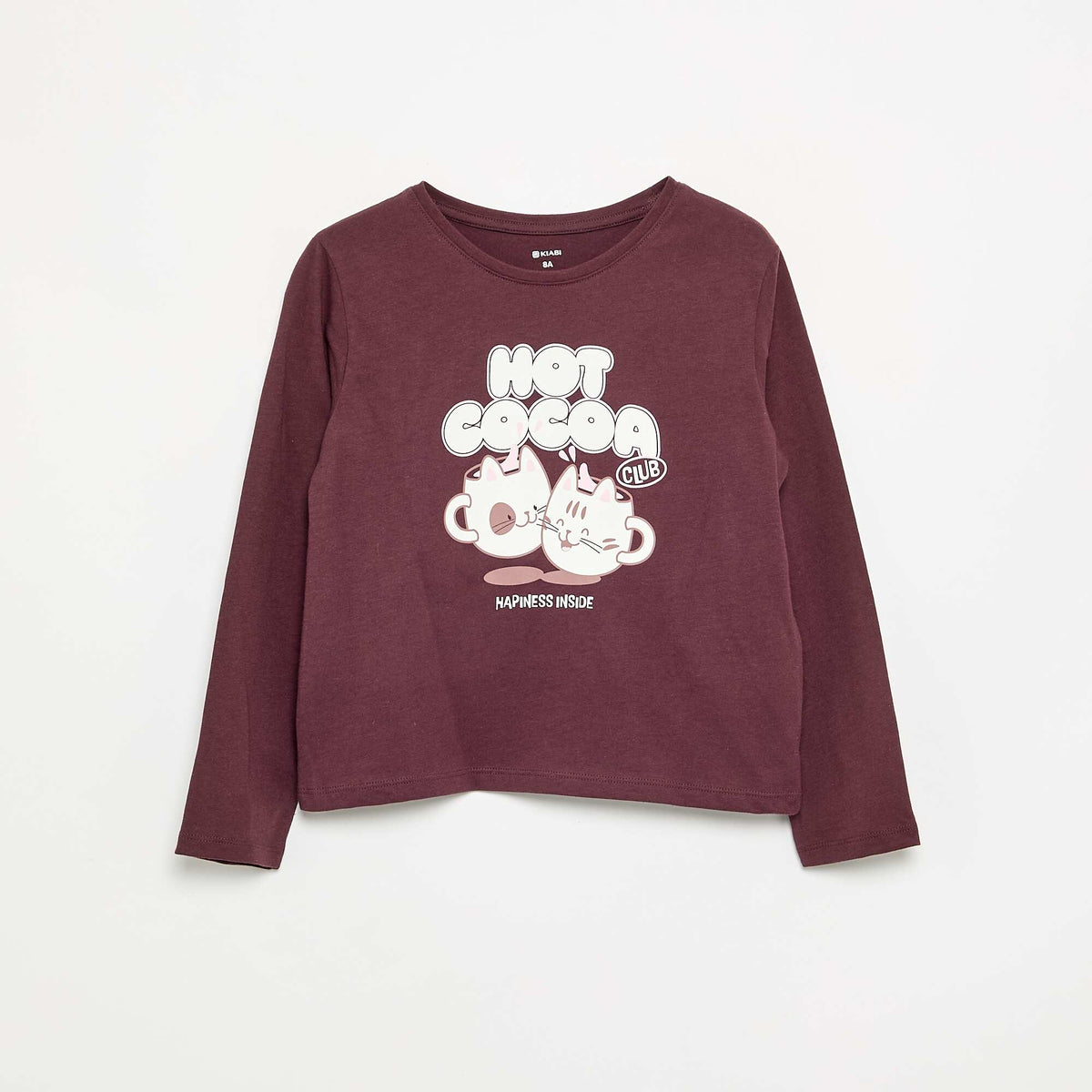 Long-sleeve printed T-shirt RED