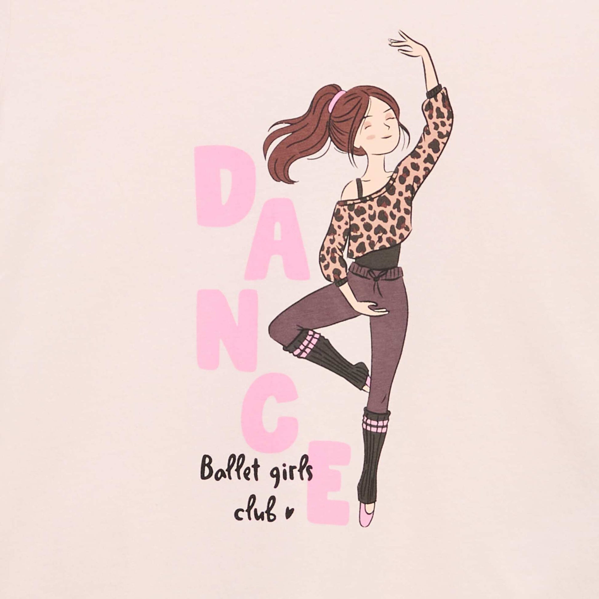 Long-sleeved T-shirt with print PINK