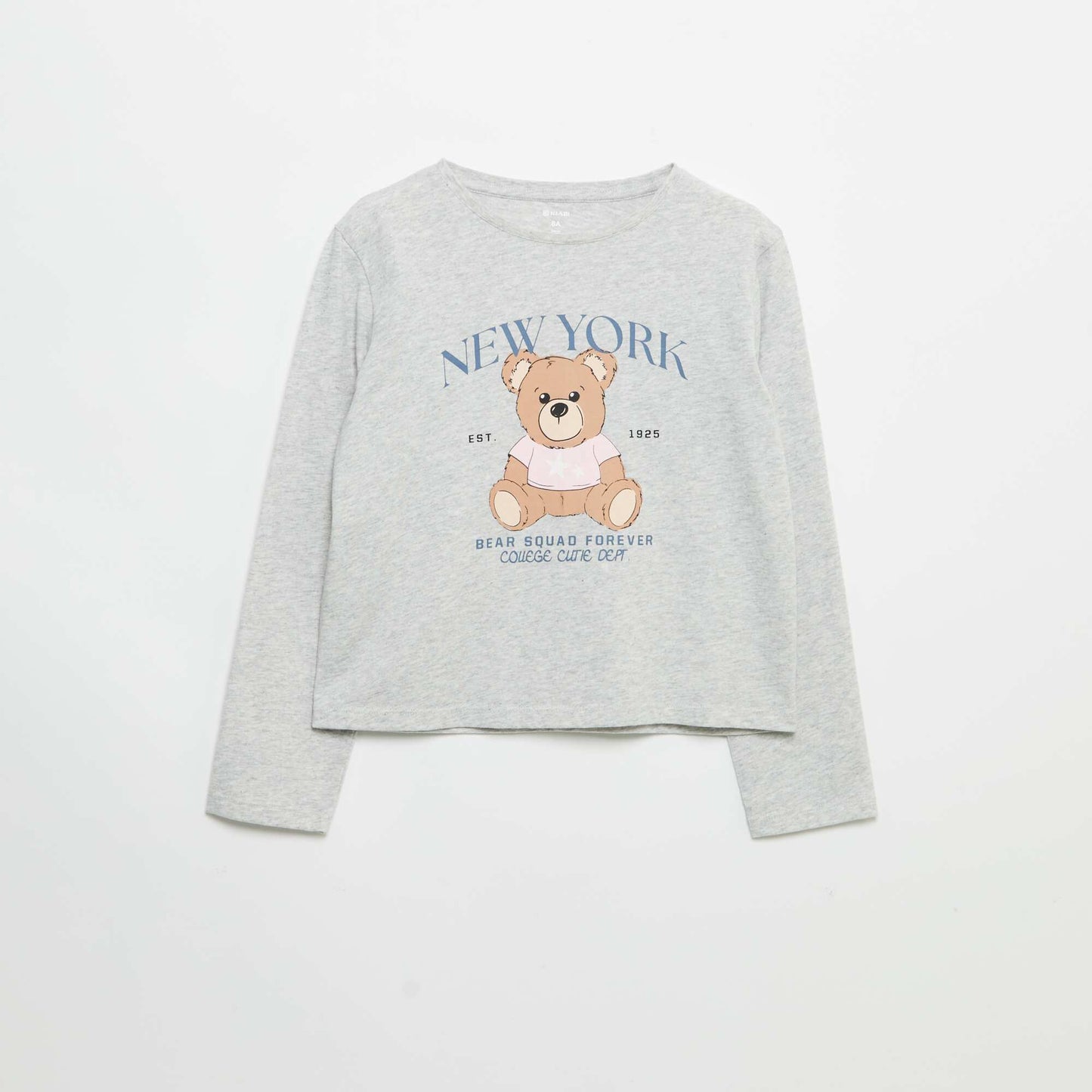 Long-sleeve printed T-shirt GREY