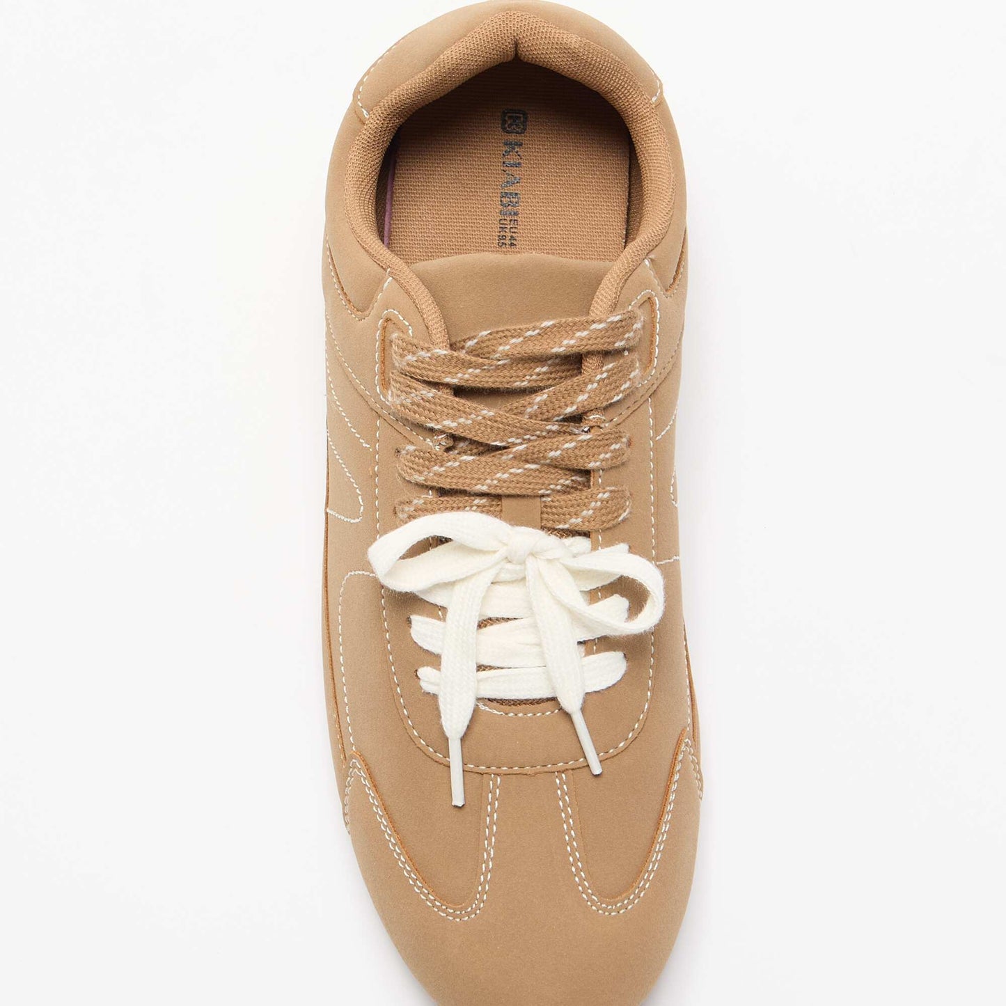 Low-top sneakers with two-tone laces DARK BROWN