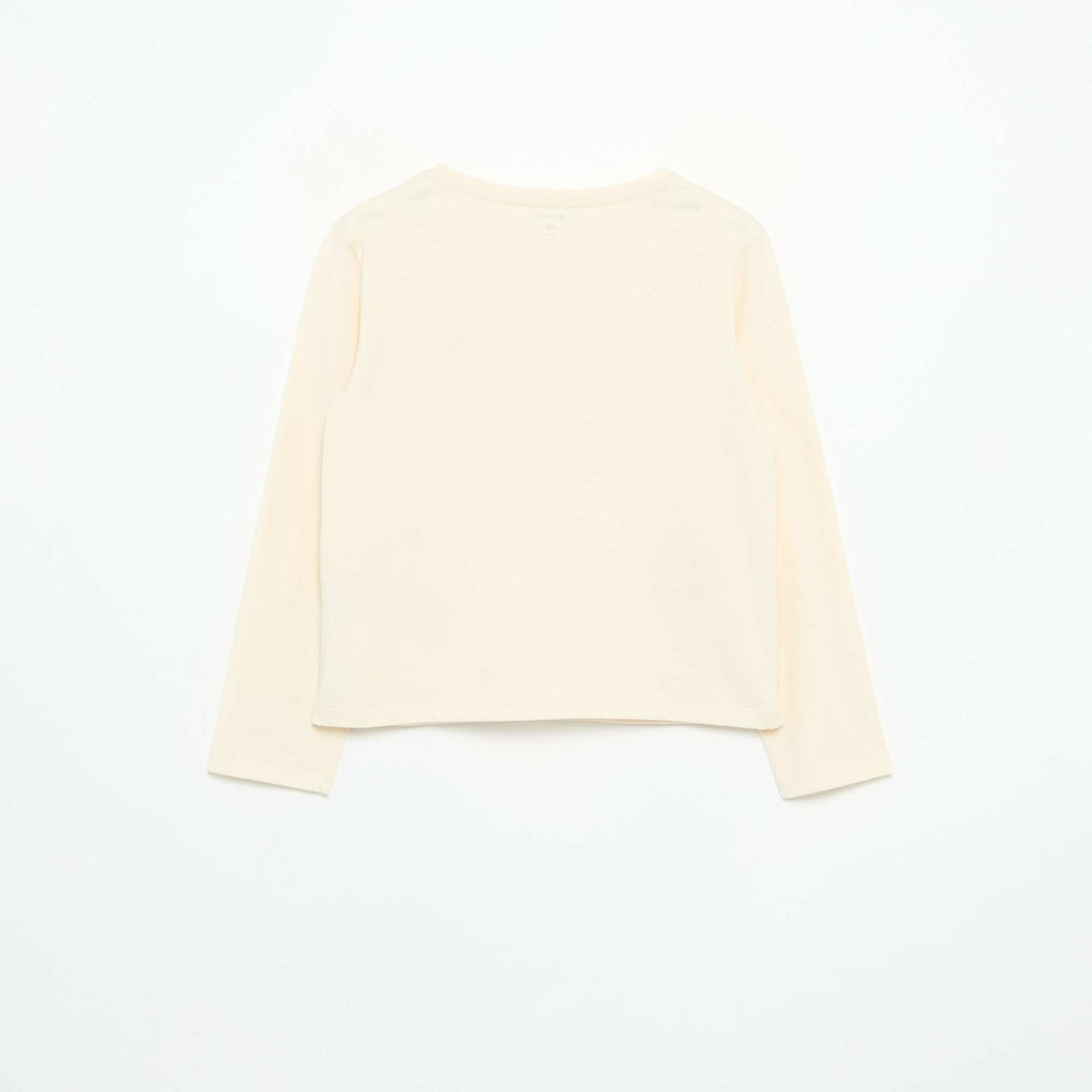 Long-sleeved T-shirt with graphic BEIGE