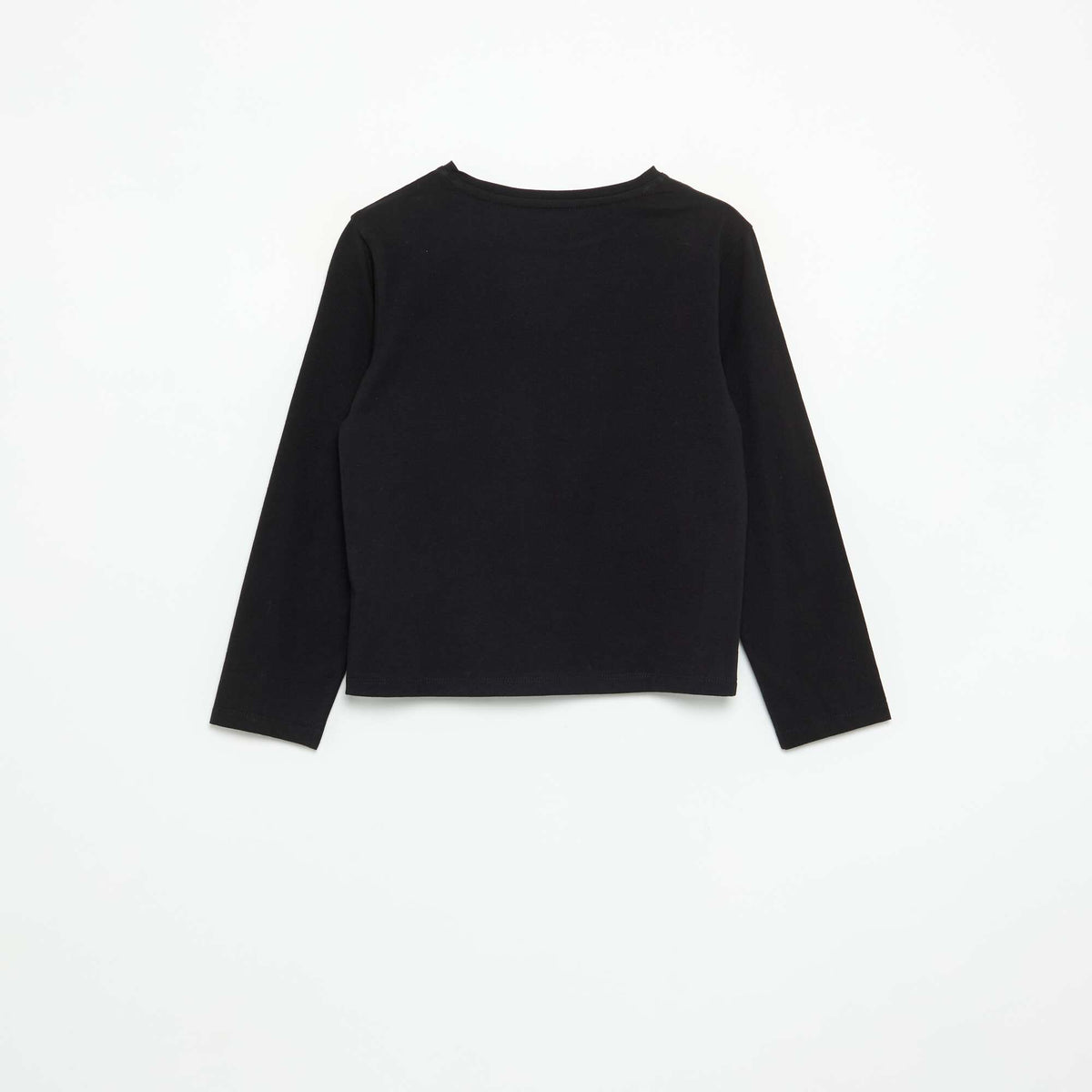 Long-sleeved T-shirt with graphic BLACK