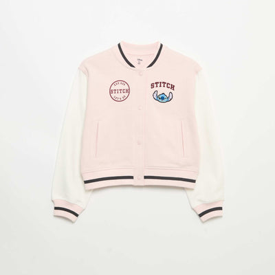 'Disney' university-style fleece jacket PINK