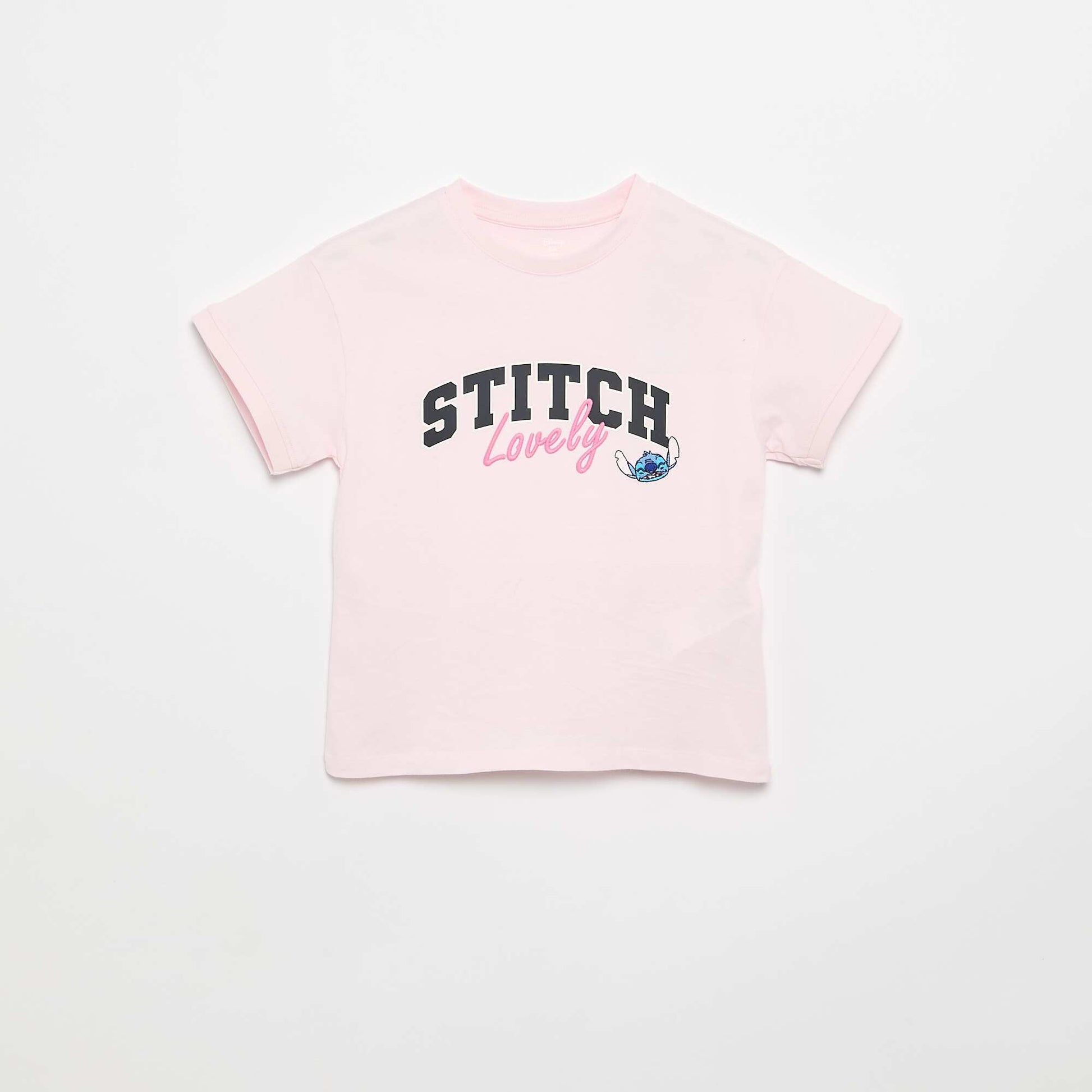 Short-sleeved 'Stitch' T-shirt PINK