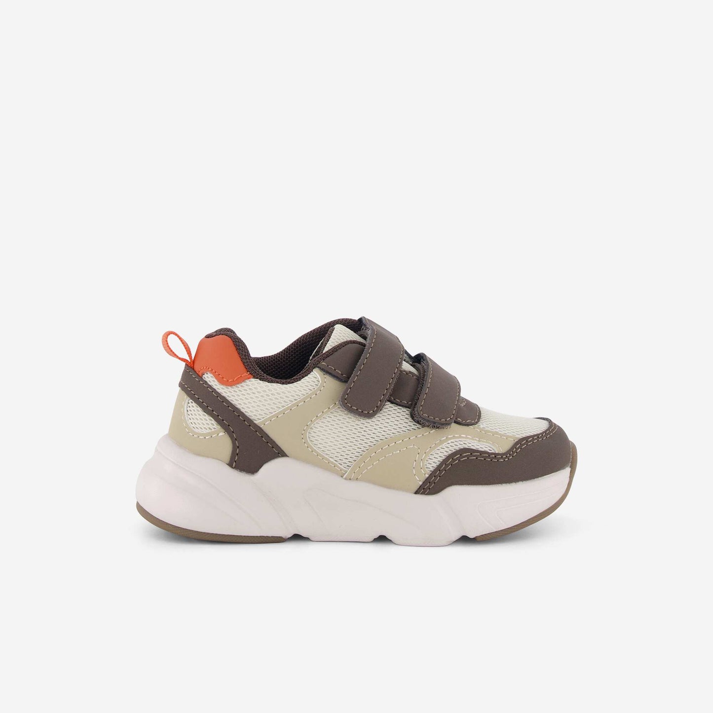 Tricolor Hook-and-Loop Sneakers BROWN