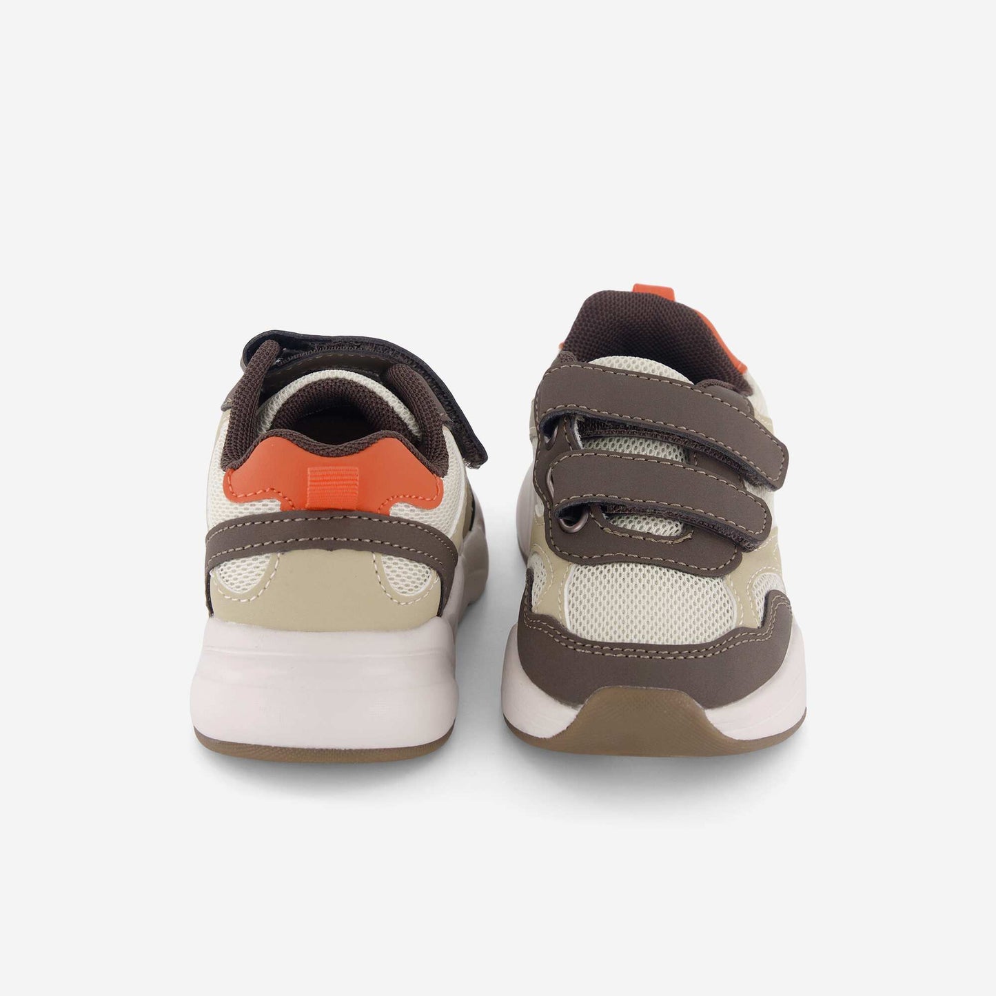 Tricolor Hook-and-Loop Sneakers BROWN