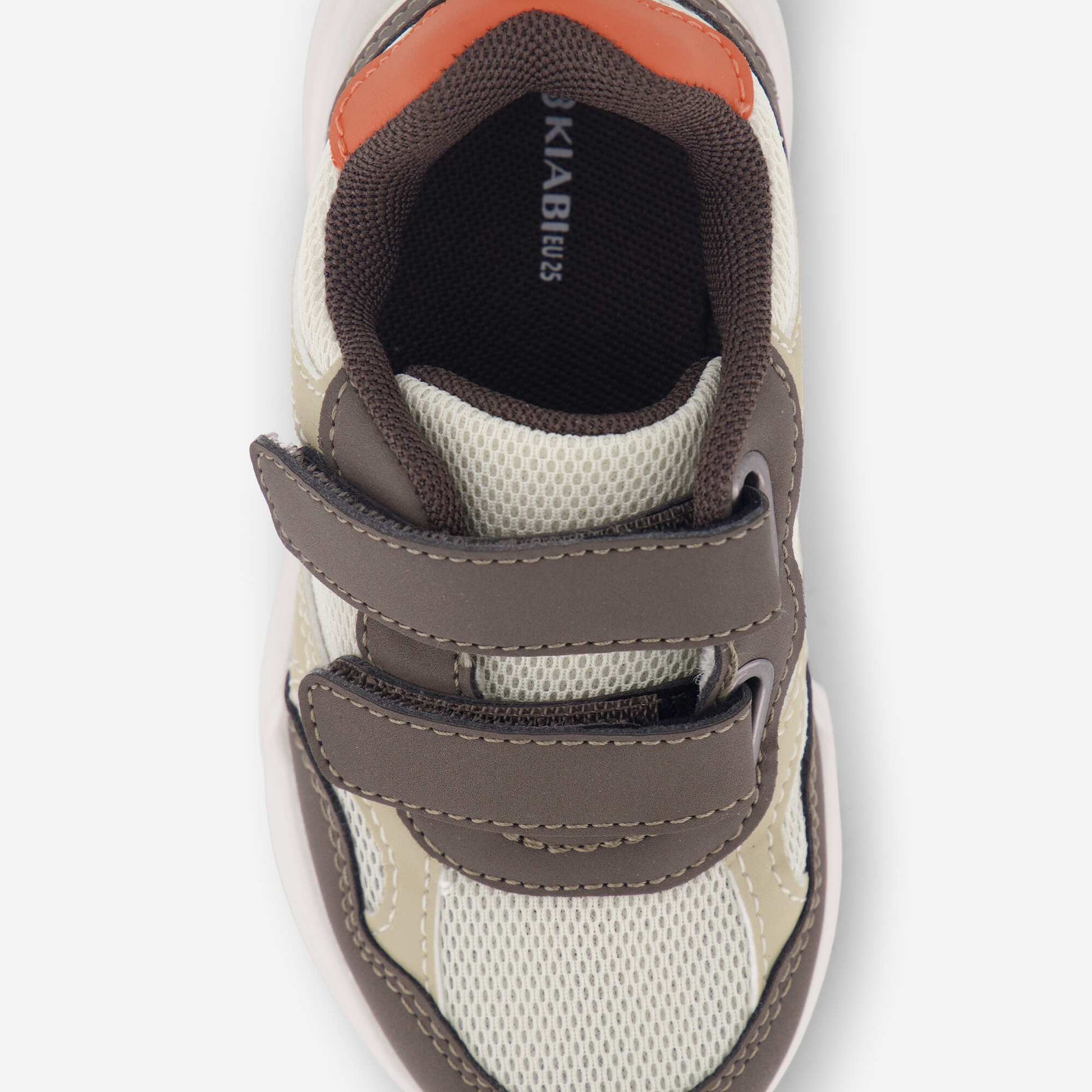 Tricolor Hook-and-Loop Sneakers BROWN